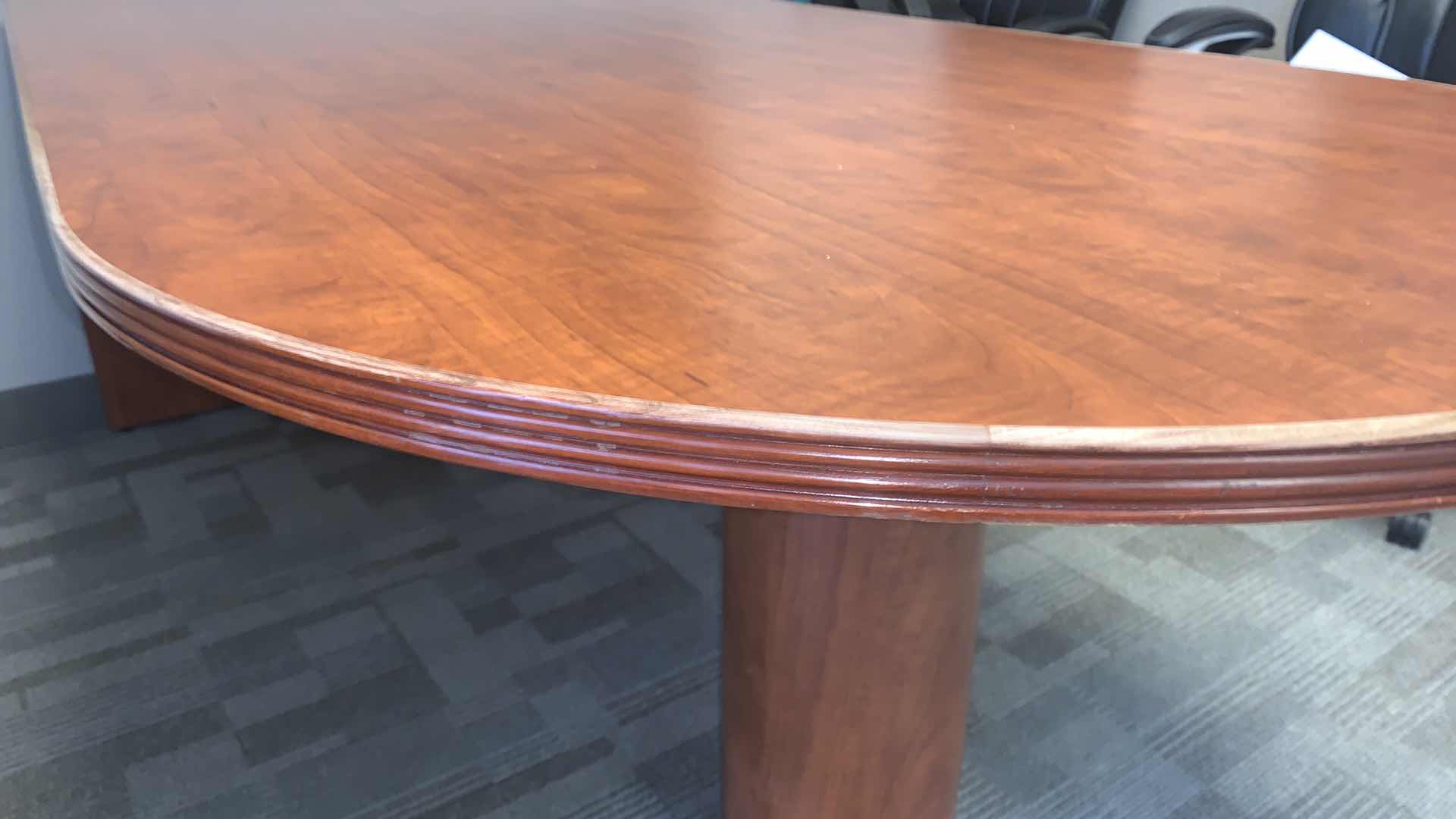 Photo 1 of WOOD OFFICE CONFERENCE TABLE 41.5” x 77” x H29”
