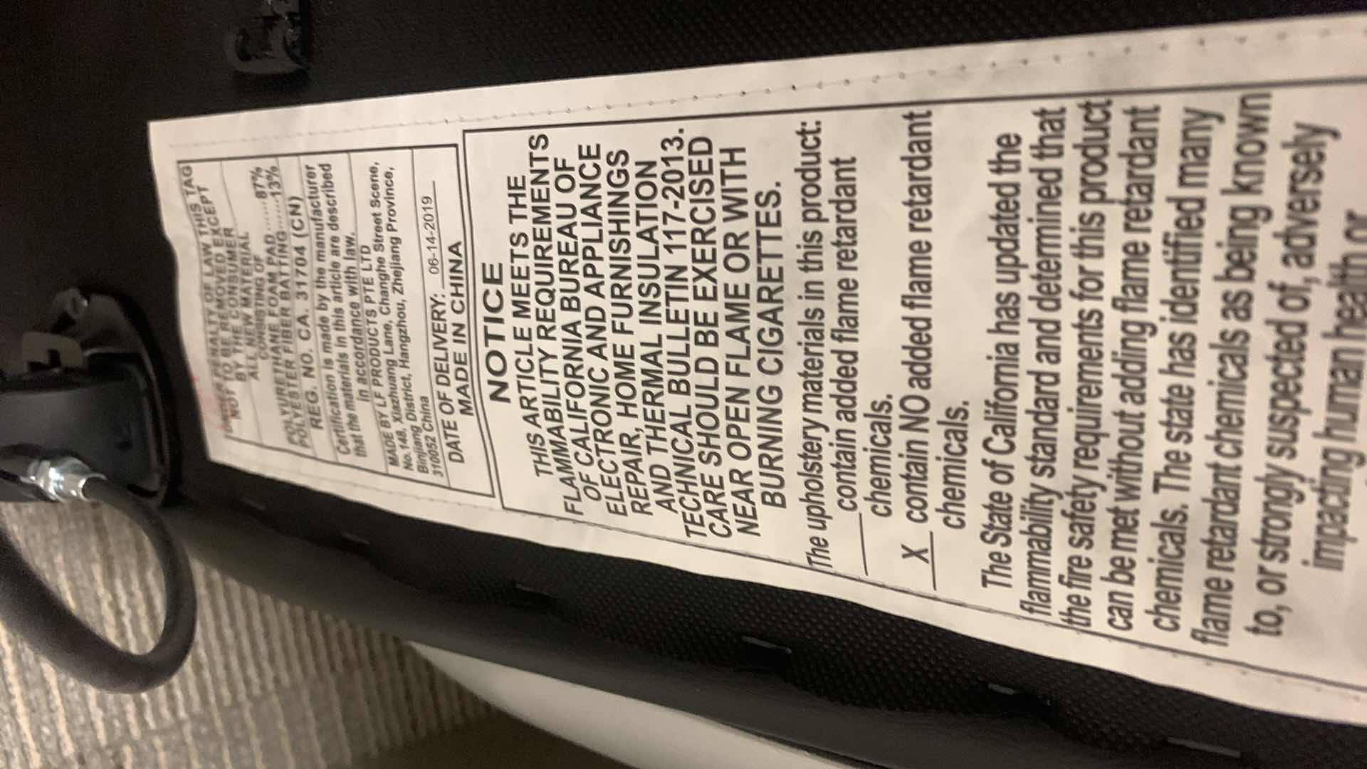 Photo 1 of LAZY BOY BLACK BONDED LEATHER ADJUSTABLE ROTATING EXECUTIVE OFFICE CHAIR w WHEELS