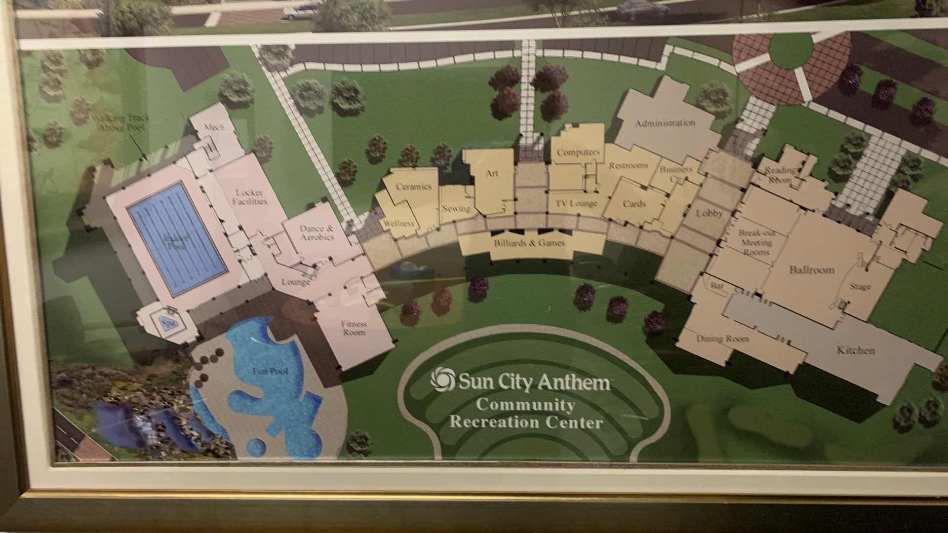 Photo 1 of GOLD FRAMED ARTWORK 58” x 52” SUN CITY ANTHEM RECREATIONAL CENTER