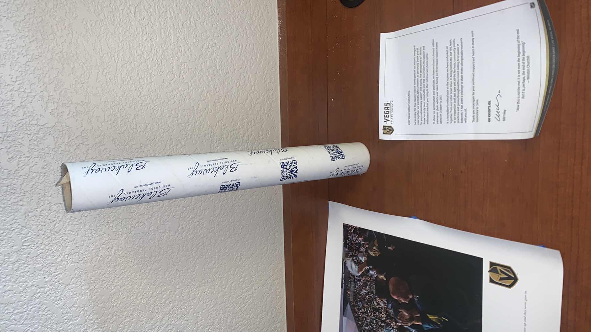 Photo 1 of GOLDEN KNIGHTS LIMITED EDITION PANORAMIC PHOTO TAKEN FIRST REGULAR SEASON HOME GAME OCT 10 2017 40” x 13.5” w COA