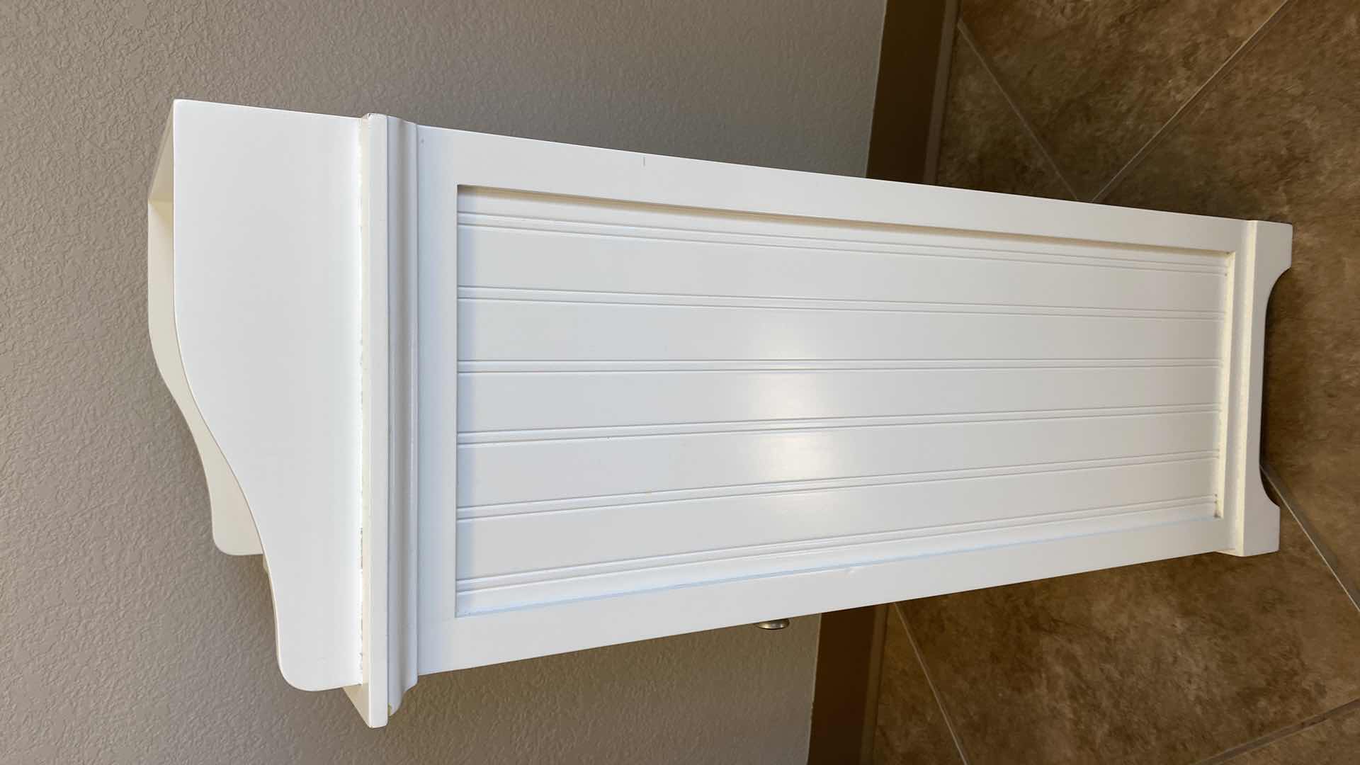 Photo 1 of 3 SHELF WHITE WOOD SHELF UNIT 14” X 11” H34”