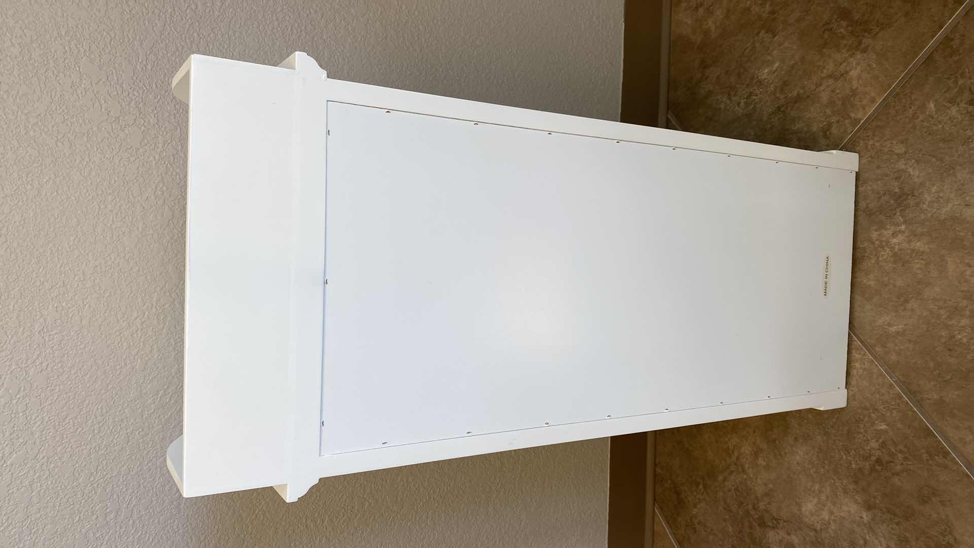 Photo 1 of 3 SHELF WHITE WOOD SHELF UNIT 14” X 11” H34”