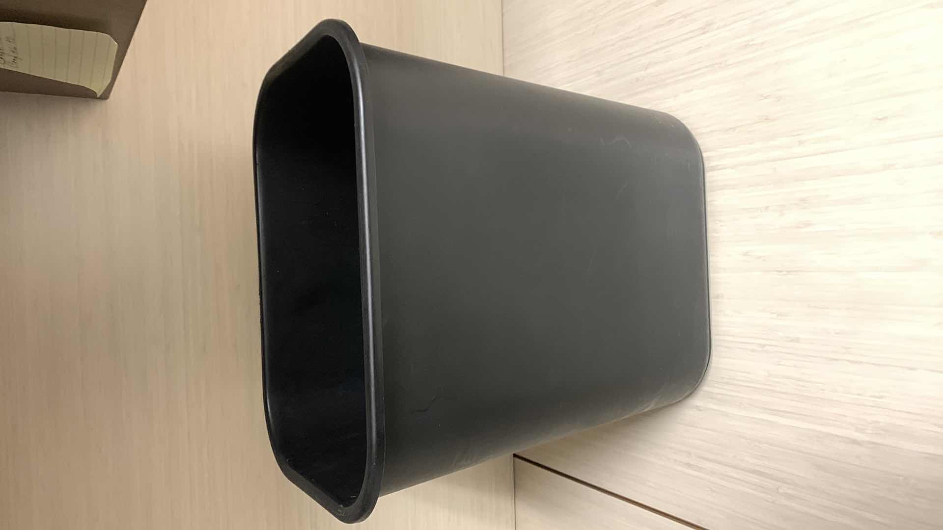 Photo 1 of OFFICE SUPPLIES 6 ITEMS, ACRYLIC STANDS, WASTEBASKET AND MORE