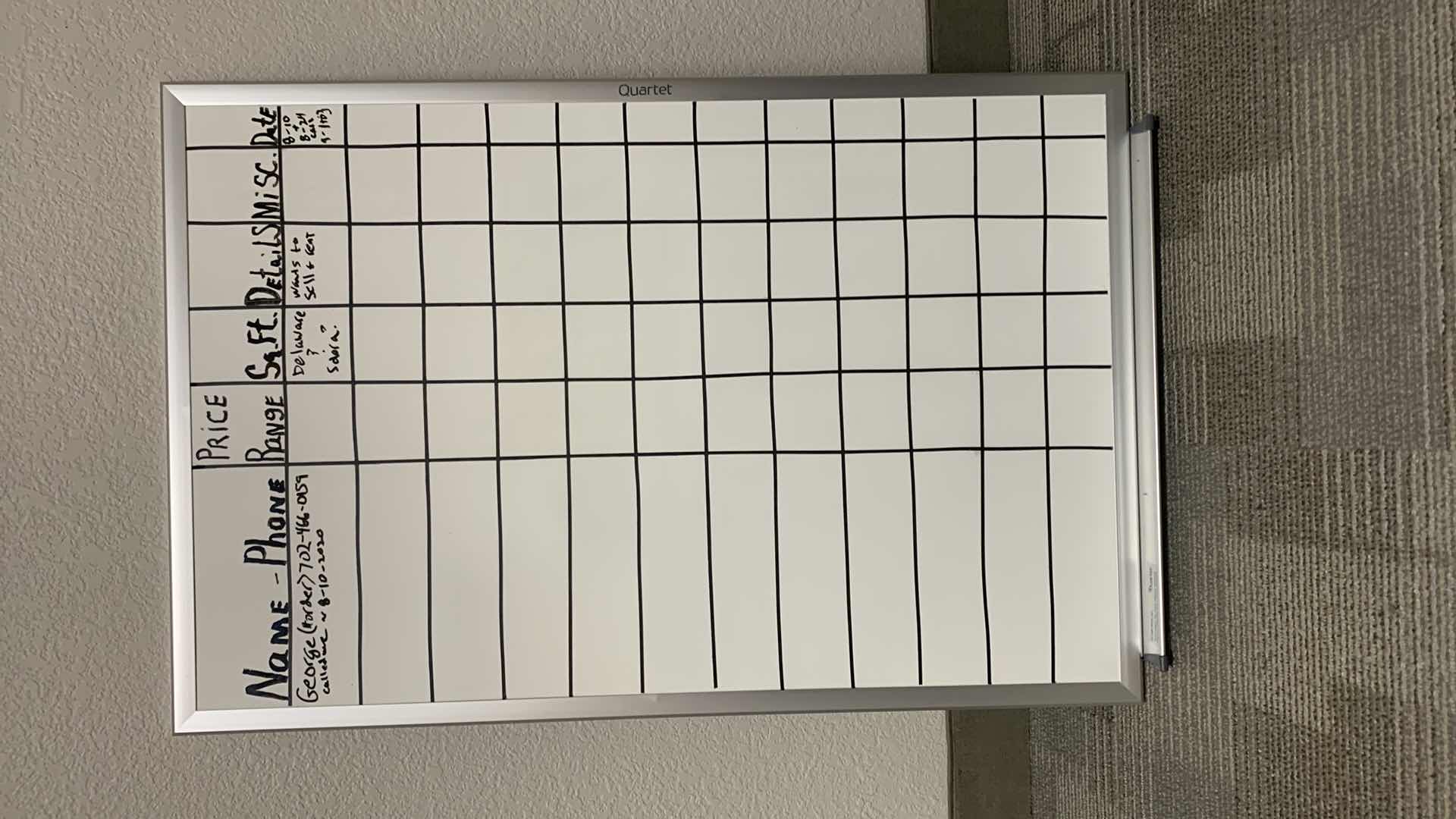 Photo 1 of QUARTET MAGNETIC DRY ERASE BOARD, 24” x 36”