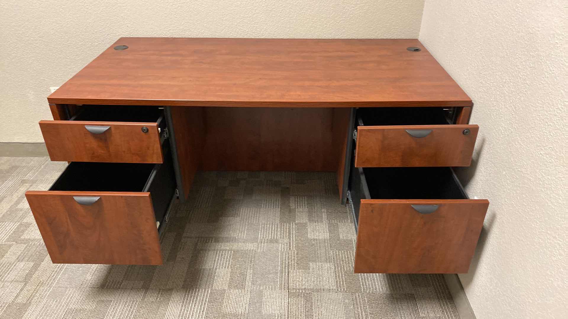 Photo 1 of AZUM OFFICE DESK WITH 2 FILE DRAWERS AND 2 STORAGE DRAWERS 60” X 30” H29 1/2”
