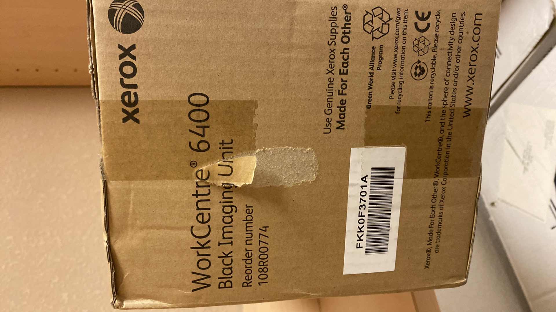 Photo 3 of NEW IN BOX XEROX WORK CENTRE 6400 BLACK IMAGING UNIT #108R00774