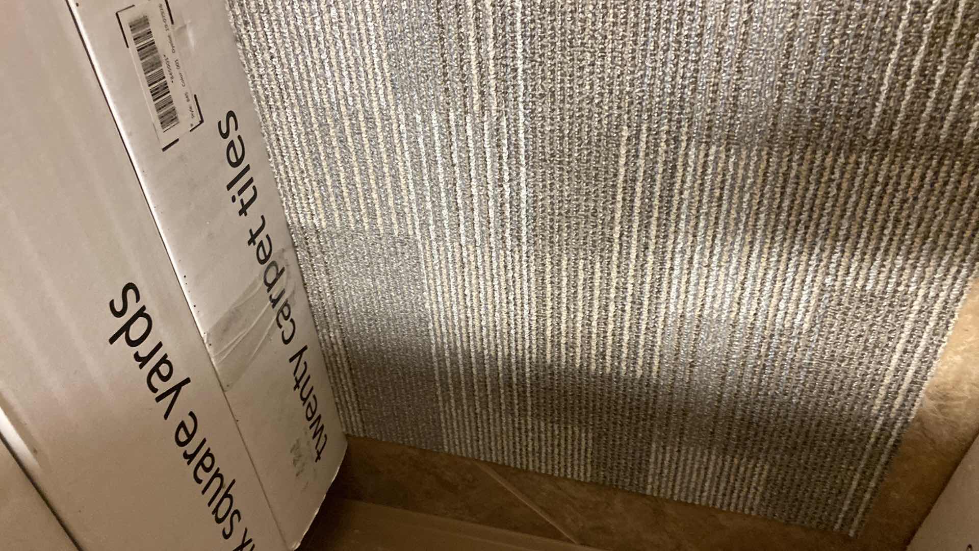 Photo 1 of 3 BOXES TOTAL OF 18 SQ. YARDS CARPET TILES + 7 PIECES 20” X 20”