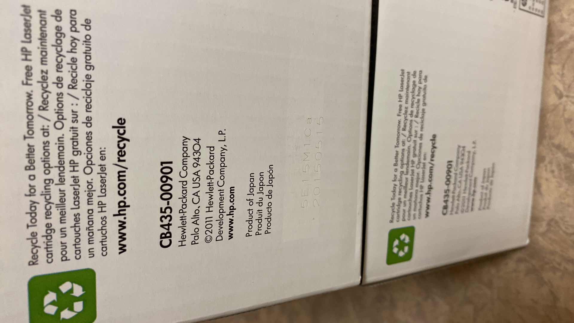 Photo 1 of NEW IN BOX -  2  HP LASERJET CARTRIDGES CB435A