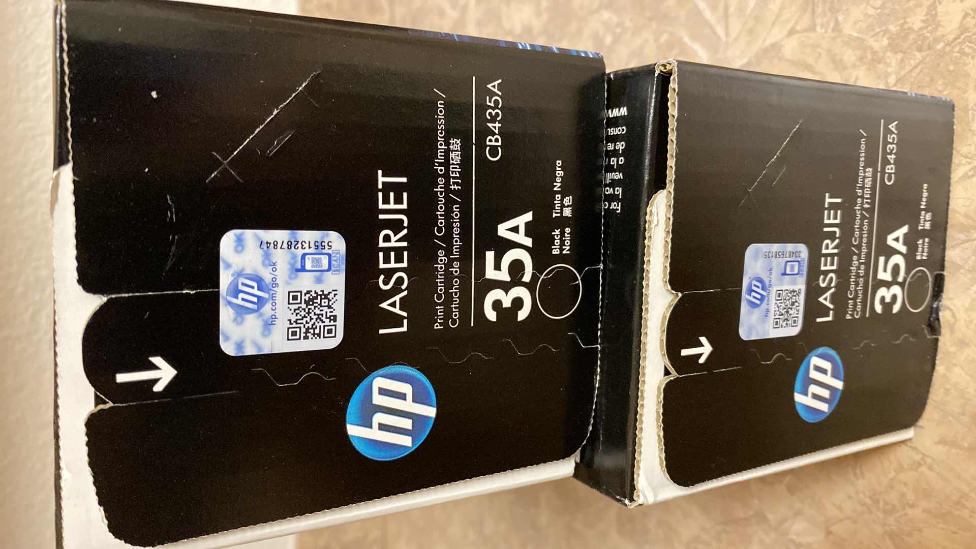 Photo 1 of NEW IN BOX -  2  HP LASERJET CARTRIDGES CB435A