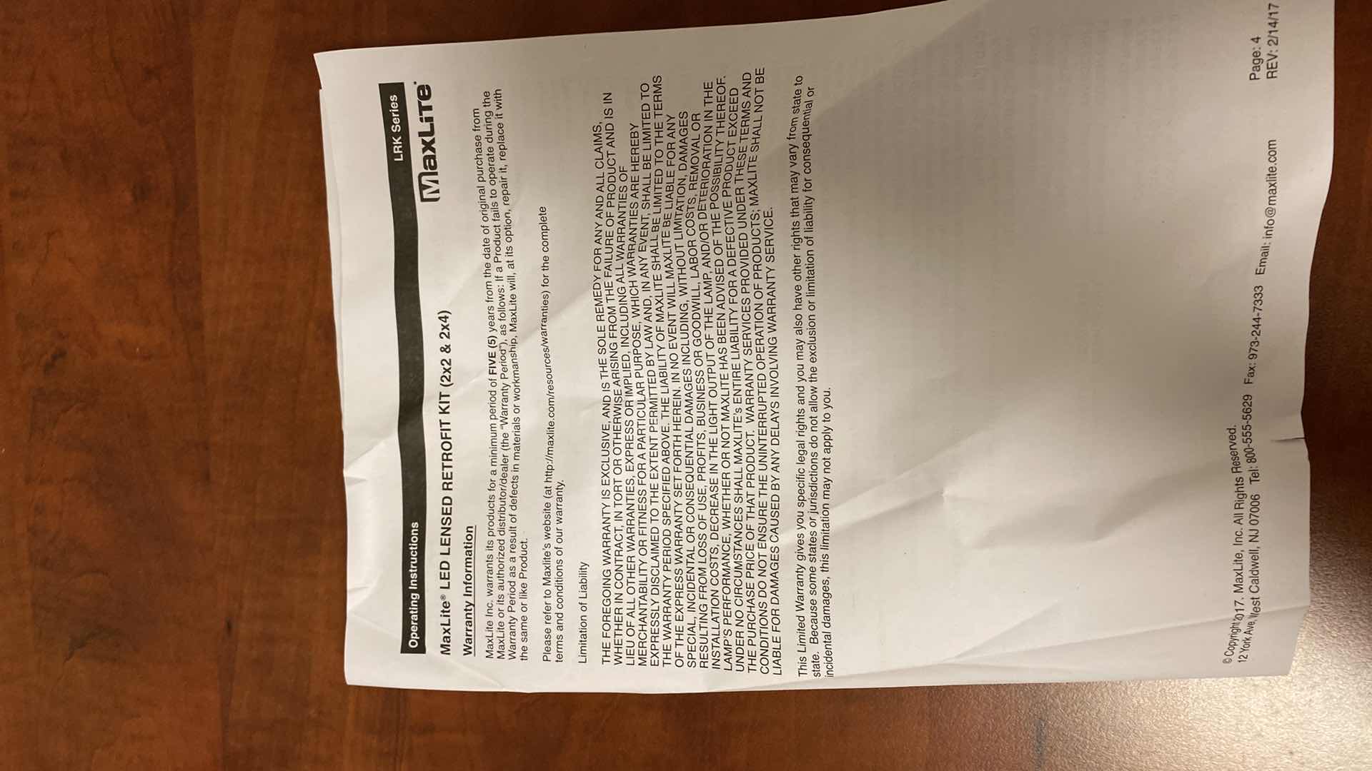 Photo 1 of TROFFER RECESSED CEILING LIGHT FIXTURE FOR 2’ X 4’ INSTALLATION BY MAXLITE - LED LENSED RETROFIT