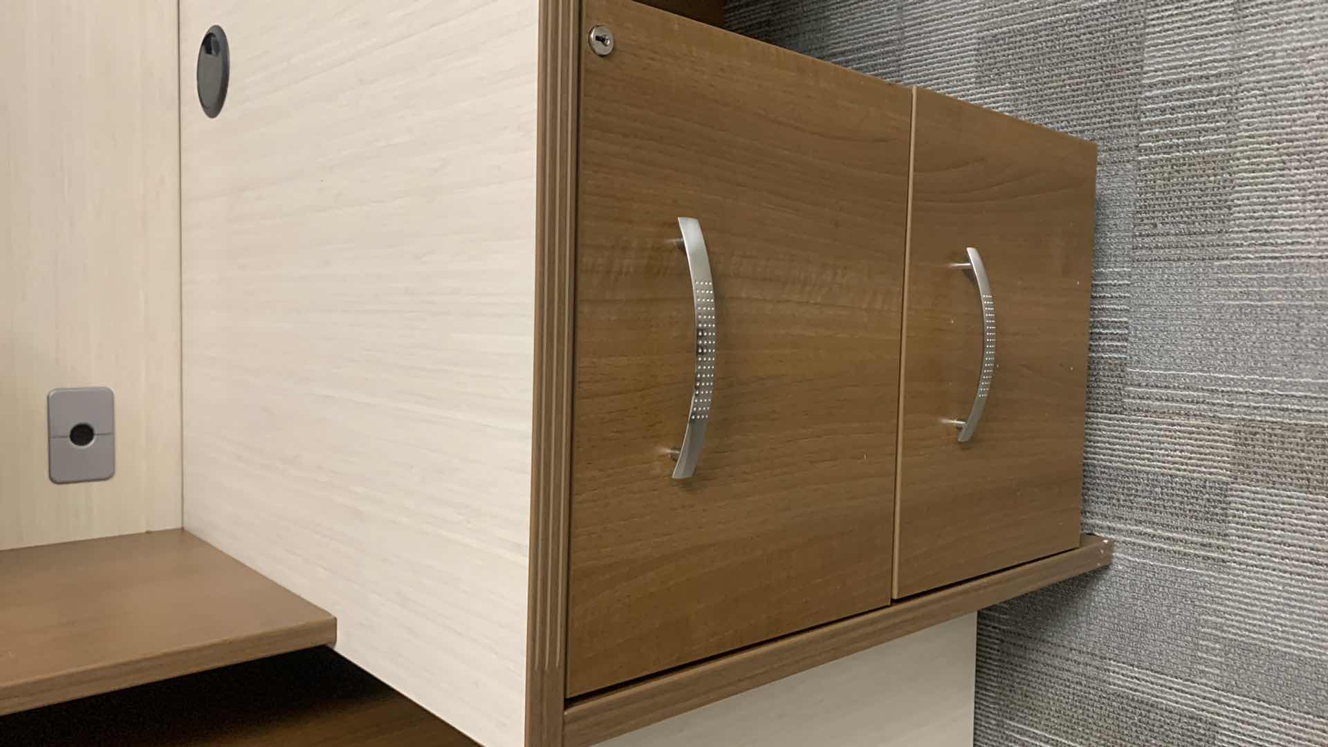 View 7 of MAVERICK MADE IN USA,  4 PIECE OFFICE SET, DESK 72” x 36” RETURN 36” x 24” , HUTCH 72” x H 43.5”
AND CABINET 16” x H65” ( CONTENTS NOT INCLUDED)