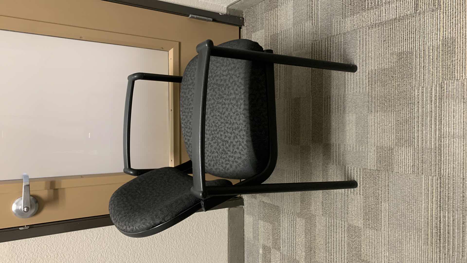 Photo 1 of BLACK OFFICE/ OCCASIONAL CHAIR W FABRIC SEAT AND BACK