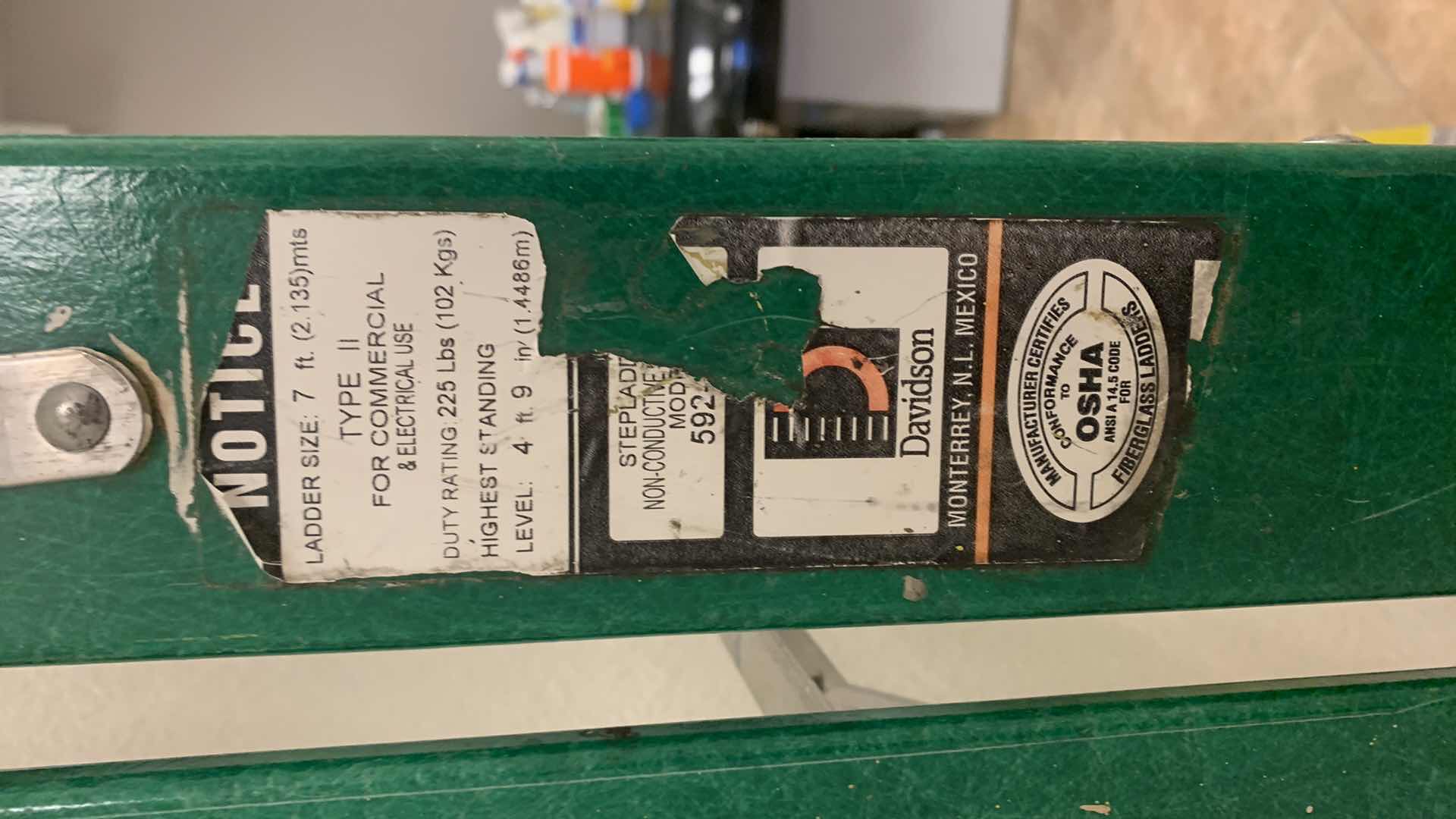 Photo 1 of 7 FOOT METAL TYPE II COMMERCIAL LADDER