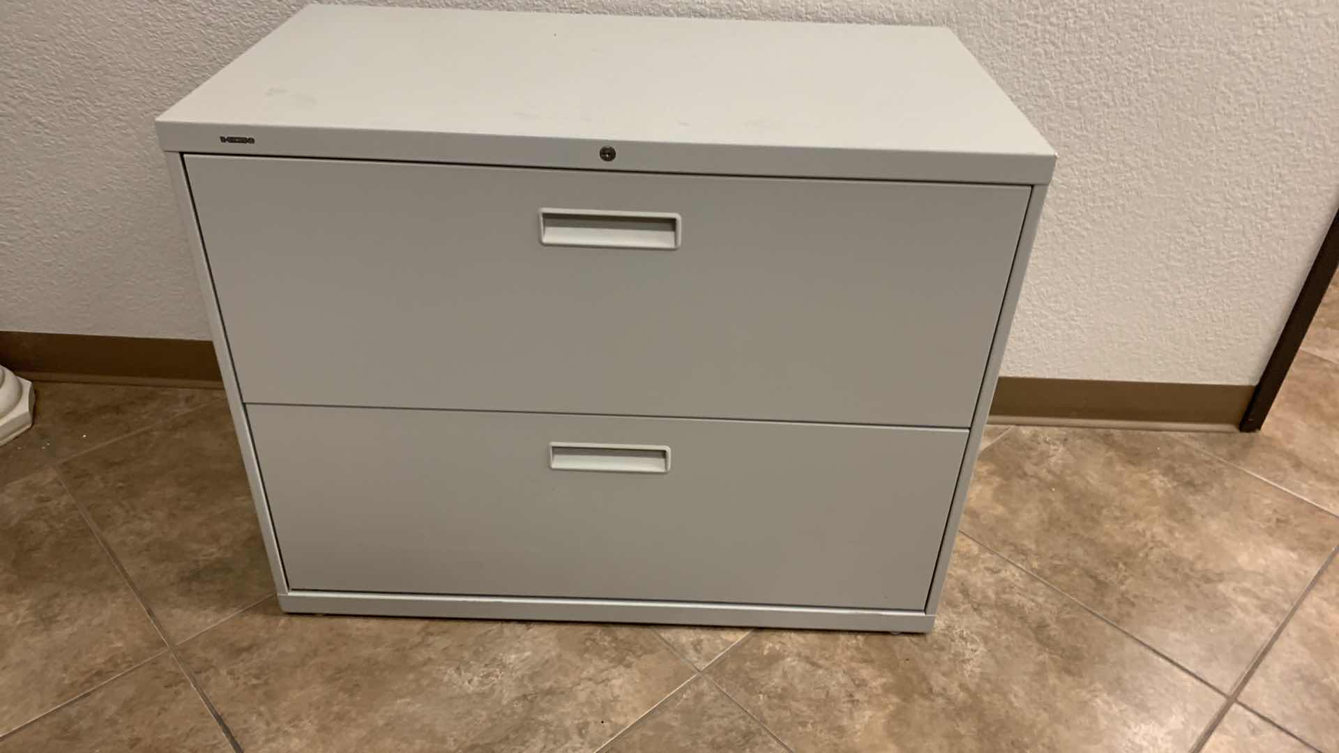 Photo 1 of HON 2 DRAWER METAL FILE CABINET 36” x 19.5”