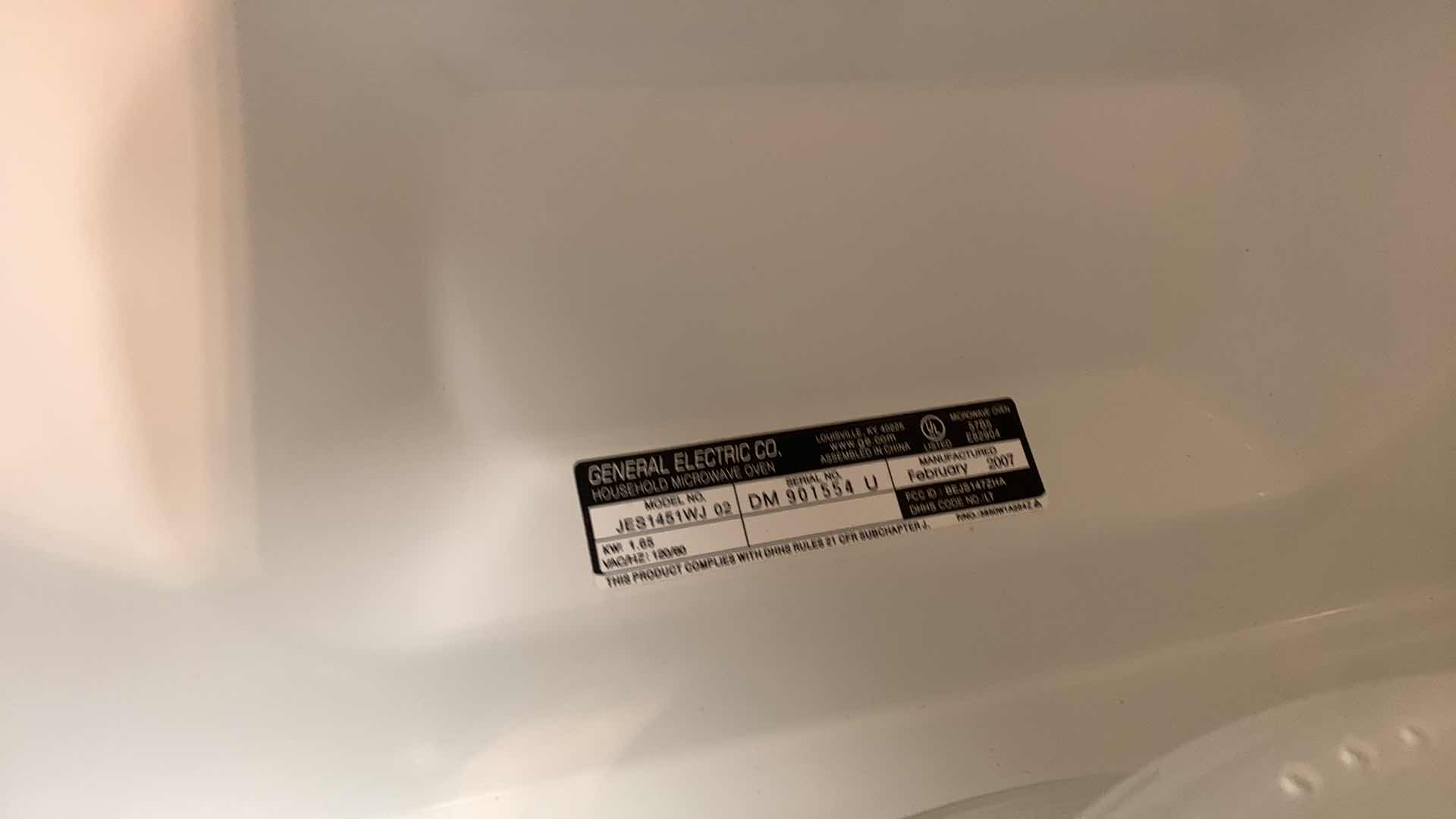 Photo 1 of GE SENSOR MICROWAVE, WORKING