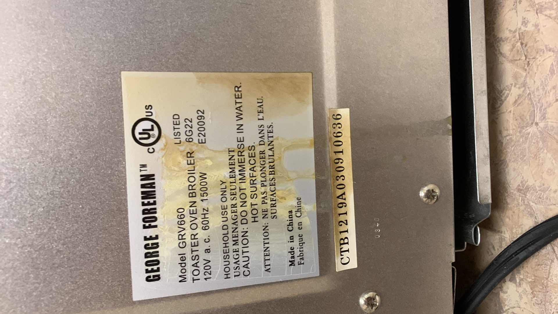 Photo 1 of GEORGE FOREMAN 8 in 1 OVEN/BROILER