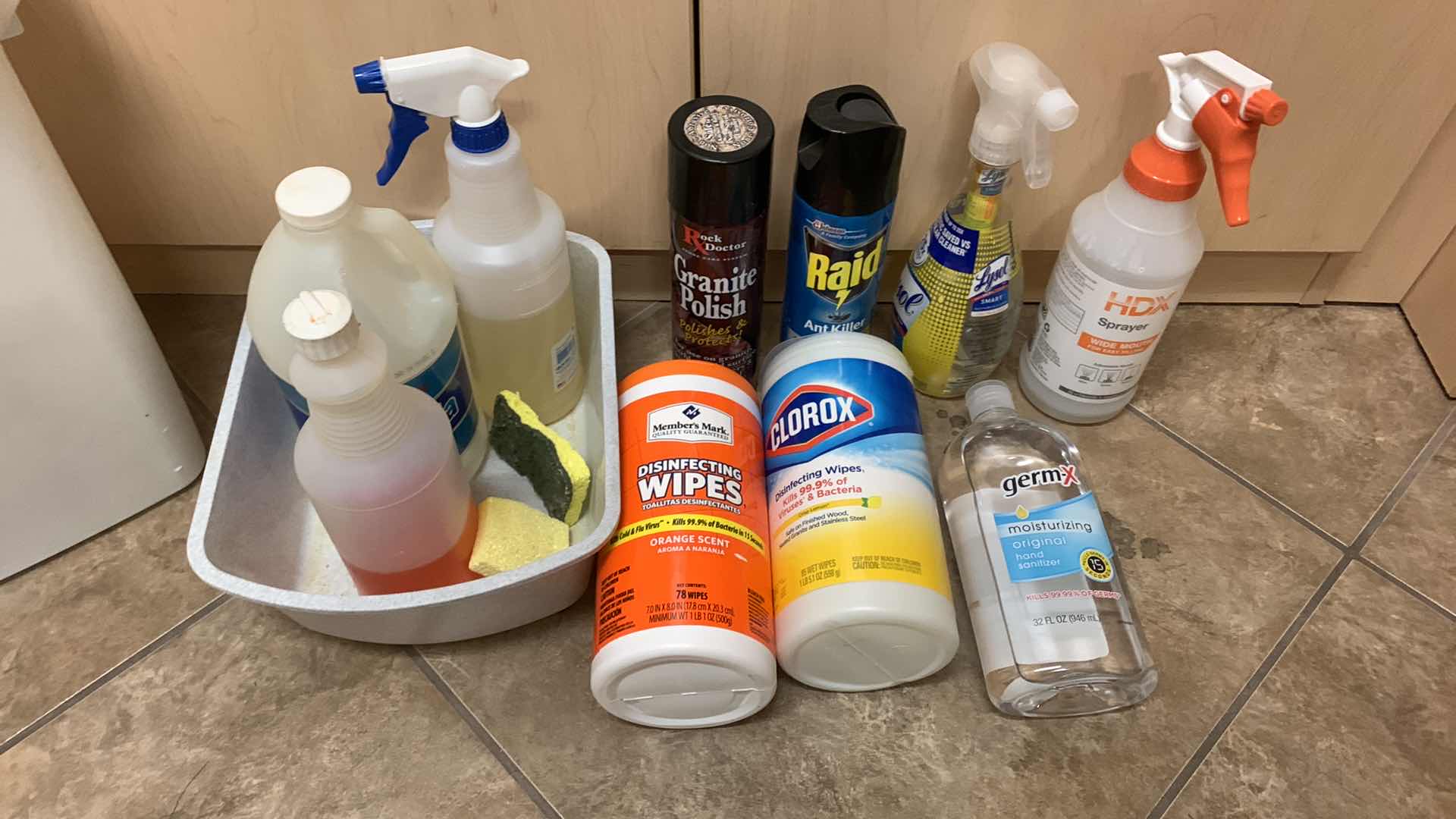 Photo 3 of CLEANING SUPPLIES AND WASTEBASKET