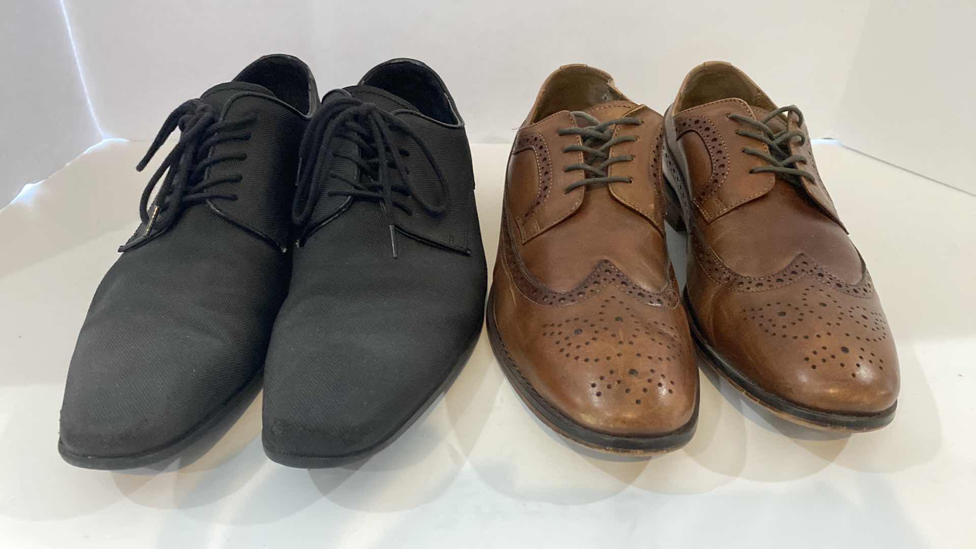 Photo 1 of 2 PAIRS MENS SHOES SIZE 8.5 & SIZE 9 BROWN STEVE MADDEN