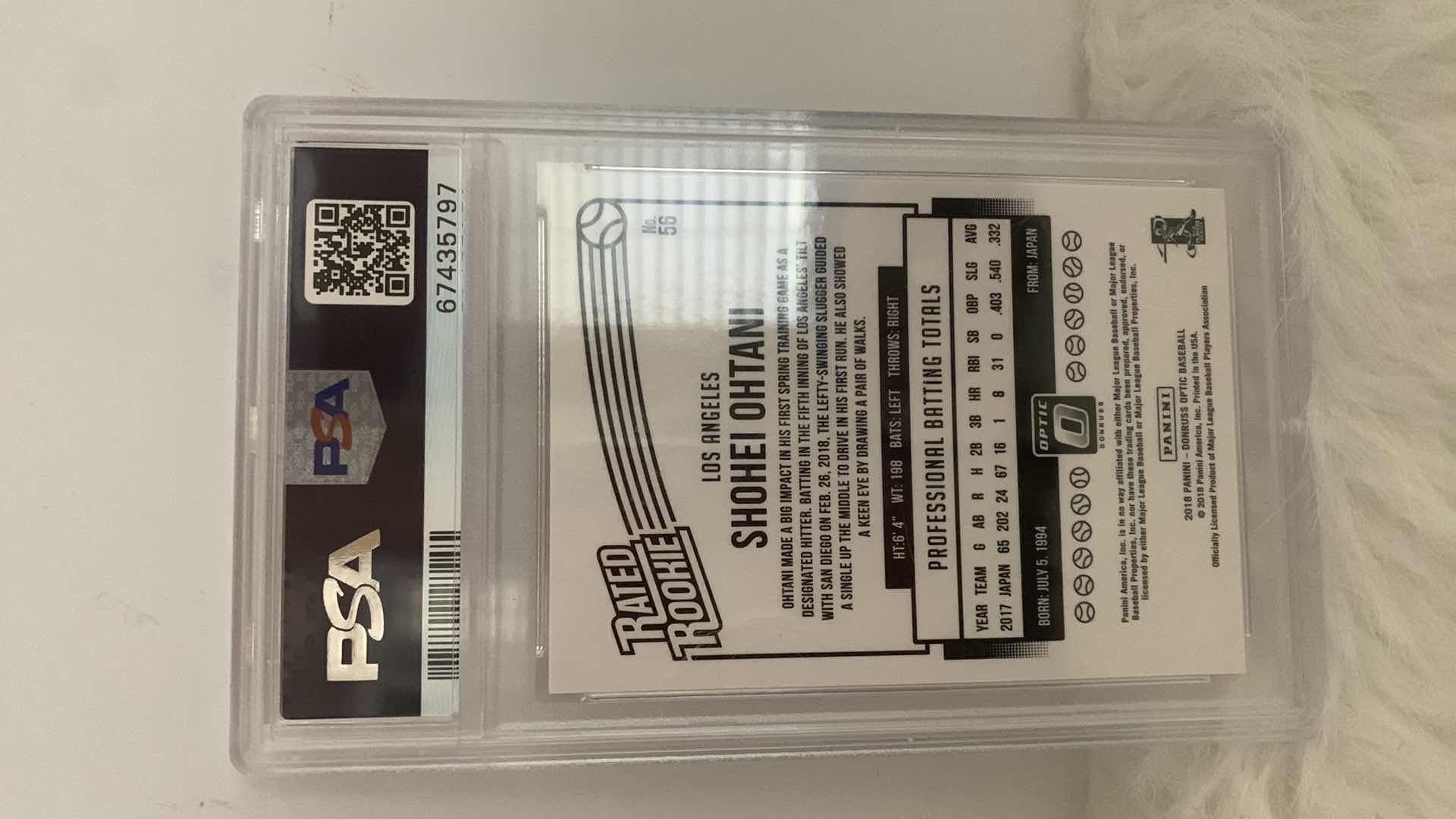 Photo 1 of COLLECTIBLE PANINI DONRUSS OPTIC SHOHEI OHTANI