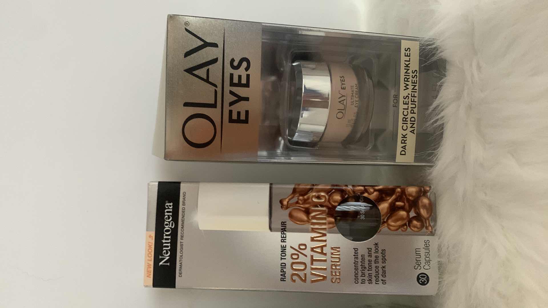 Photo 1 of NEW BOXED SKINCARE 3 - OLAY EYES AND NEUTROGENA VITAMIN C SERUM