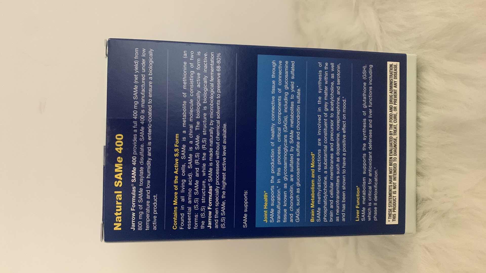 Photo 1 of NEW JARROW FORMULAS SAMe SUPPLEMENT