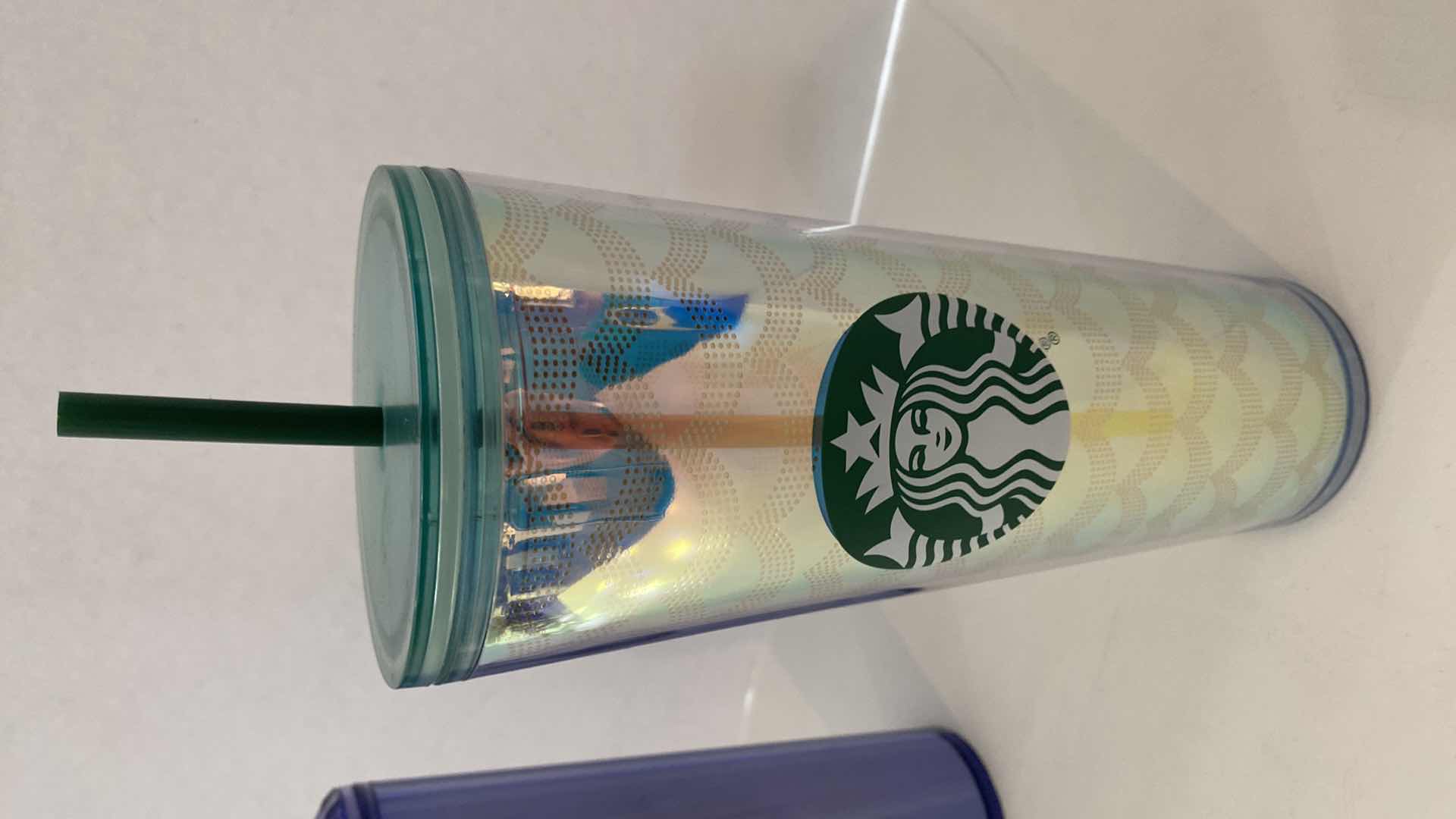 Photo 1 of PAIR OF STARBUCKS CUPS WITH STRAWS