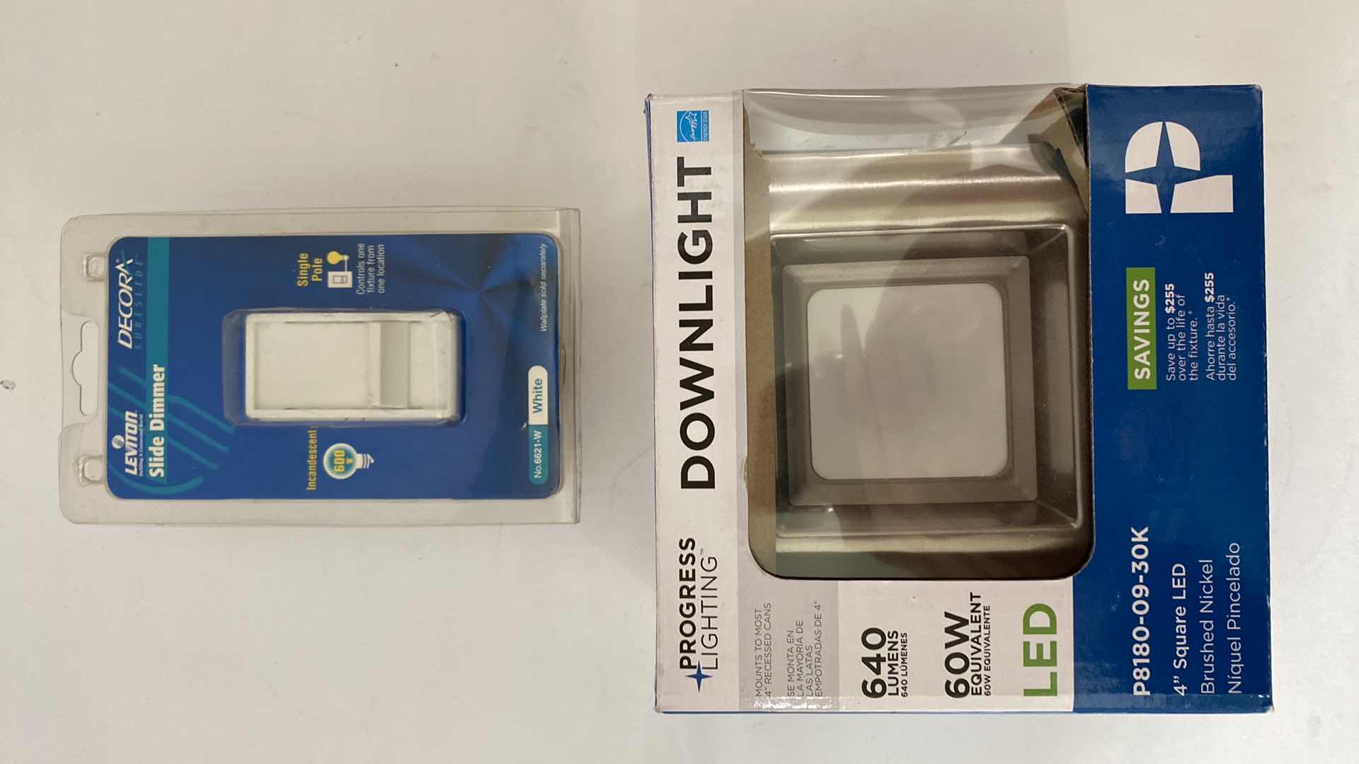 Photo 1 of DIMMER SWITCH AND PROGRESS LIGHTING DOWN LIGHT