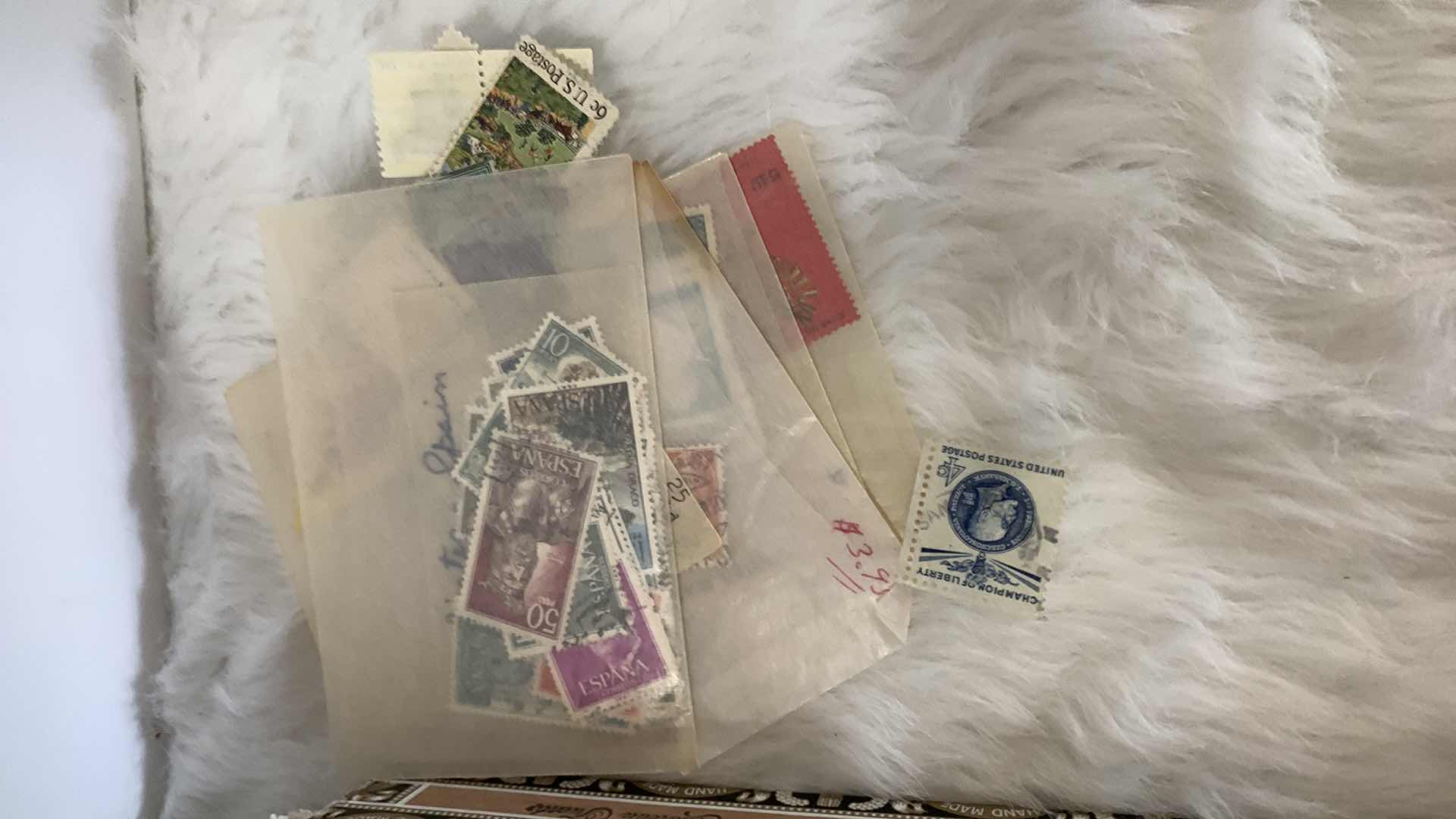 Photo 1 of STAMP COLLECTION IN CIGAR BOX