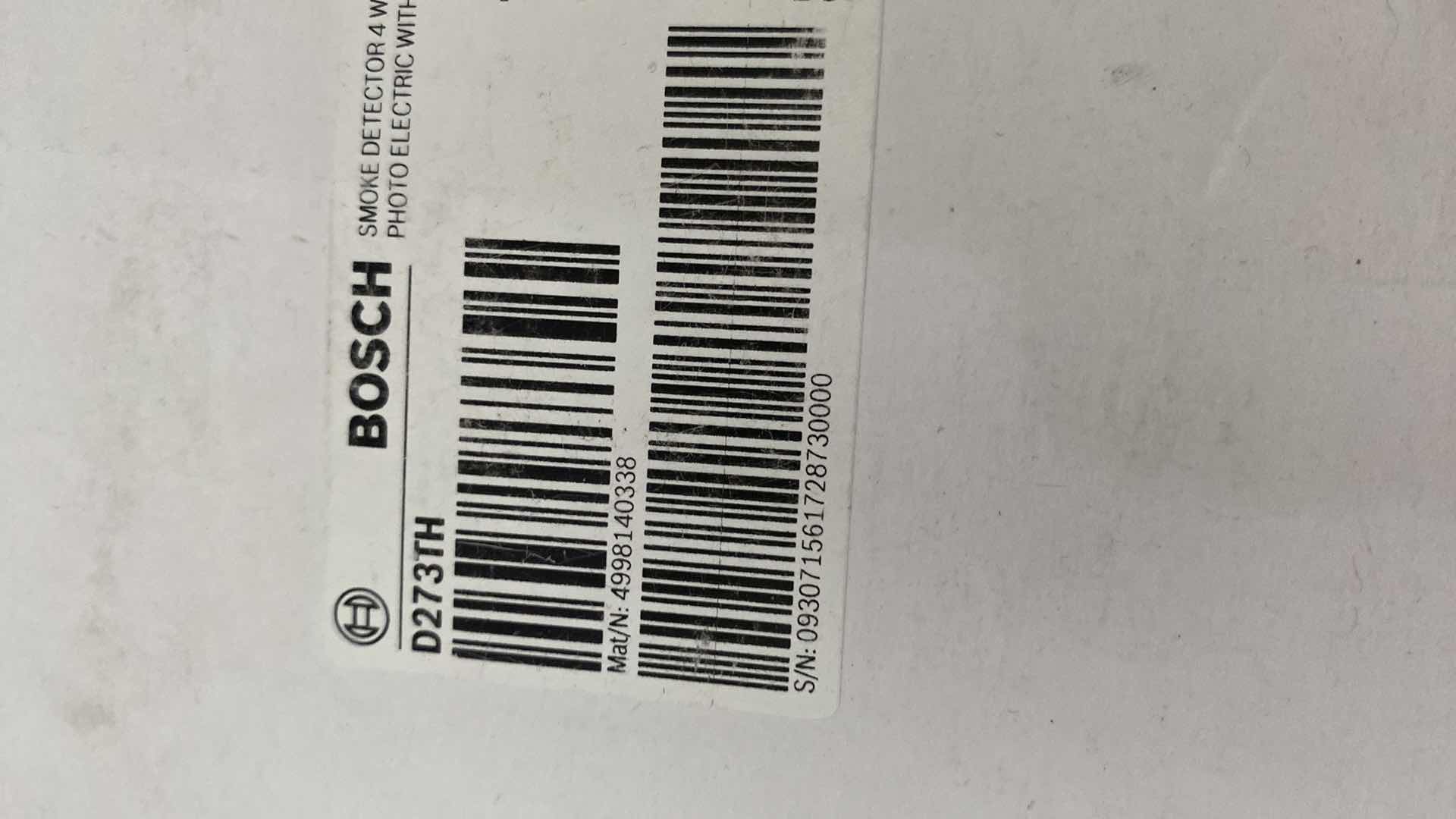 Photo 1 of BOSCH SMOKE DETECTOR