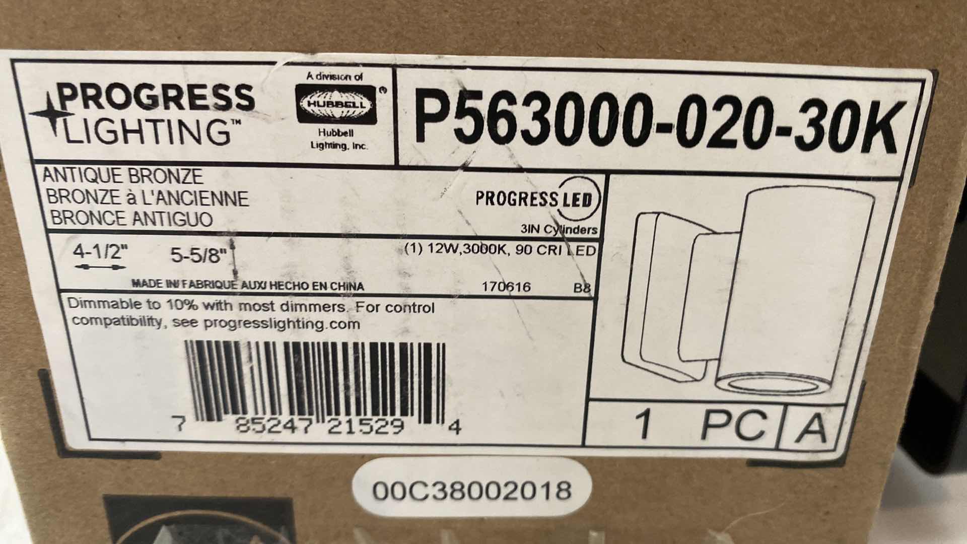 Photo 1 of NEW IN BOX PROGRESS LIGHTNING ANTIQUE BRONZE ACCENT LIGHT