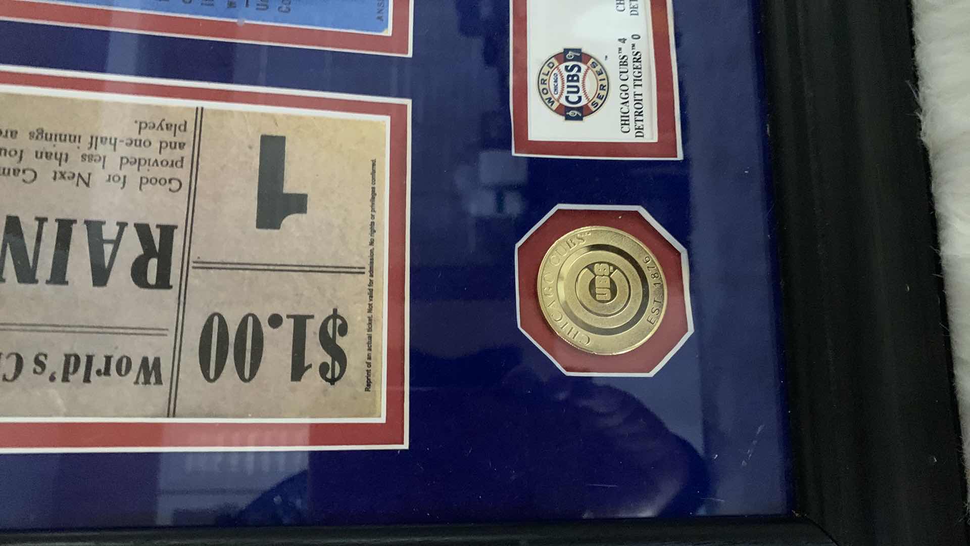 Photo 4 of HIGHLAND MINT LIMITED EDITION NUMBERED, CHICAGO CUBS COLLECTIBLES- 3 TIME WORLD CHAMPIONS COLLECTION 18” x 23”