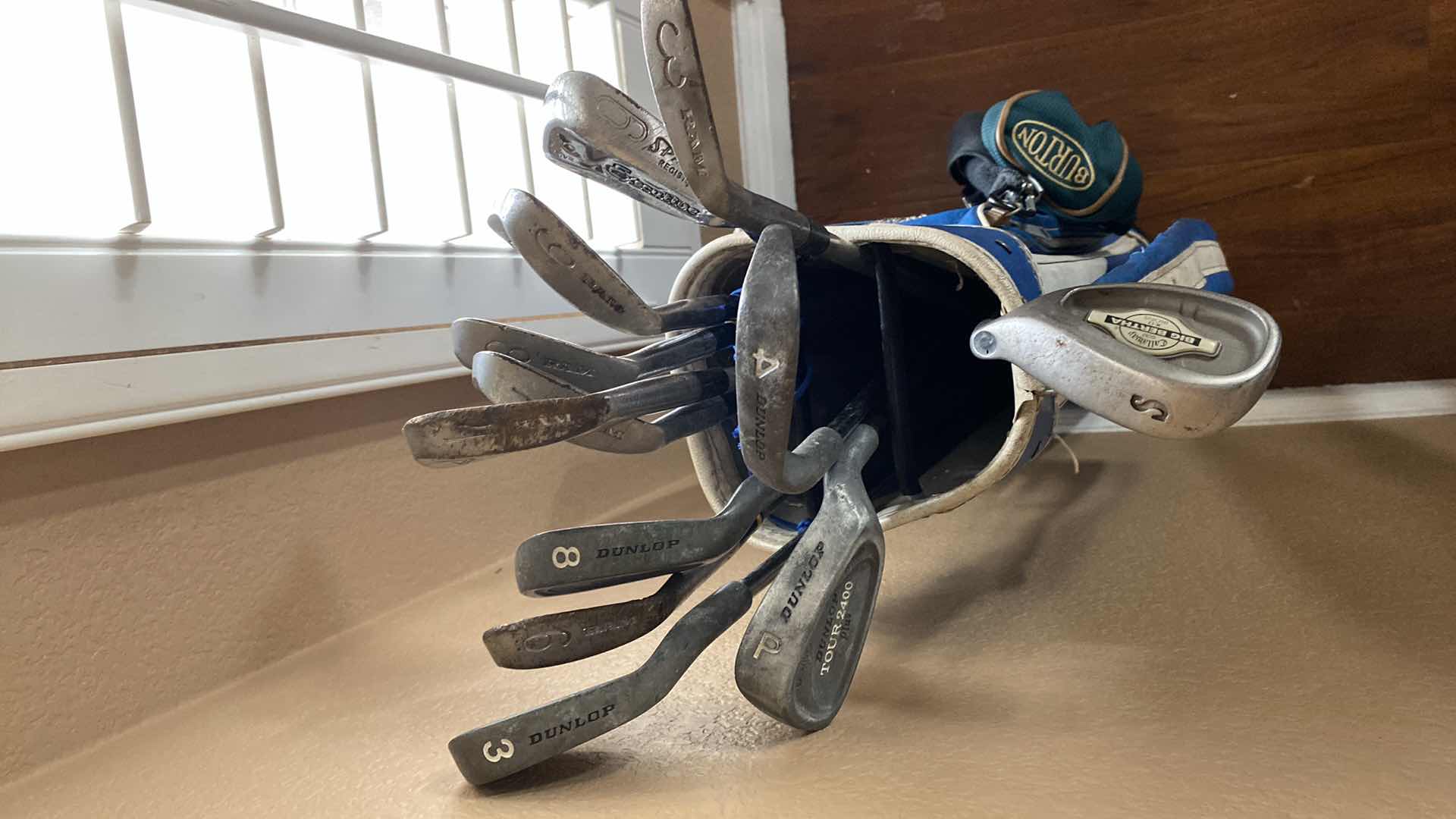 Photo 1 of GOLF BAG WITH DUNLOP AND ASSORTED CLUBS