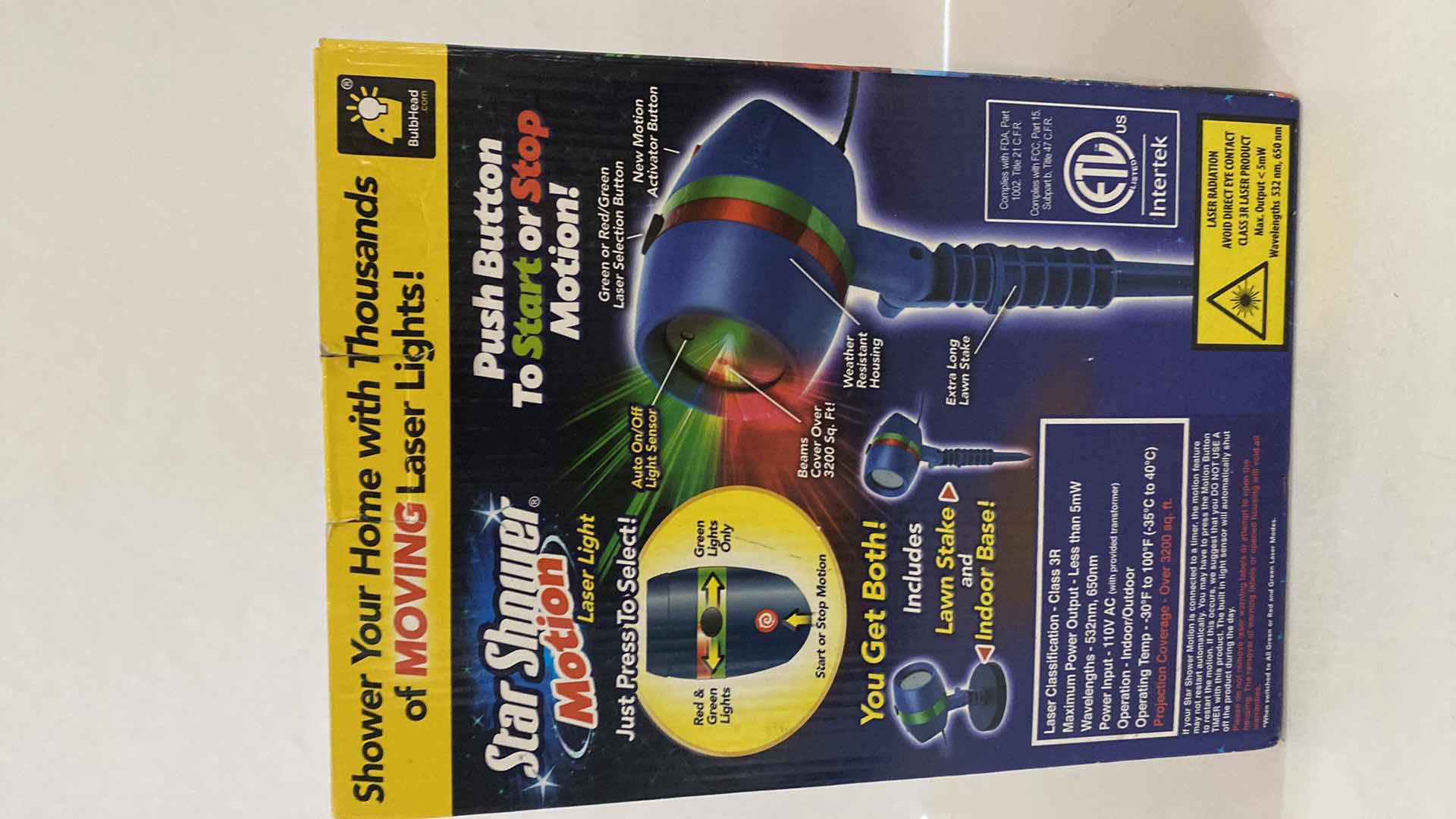 Photo 1 of STATT SHOWER MOTION LASER LIGHT