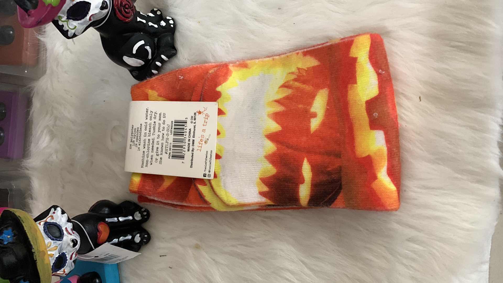 Photo 1 of HALLOWEEN DECOR, 14 FIGURINES and SOCKS