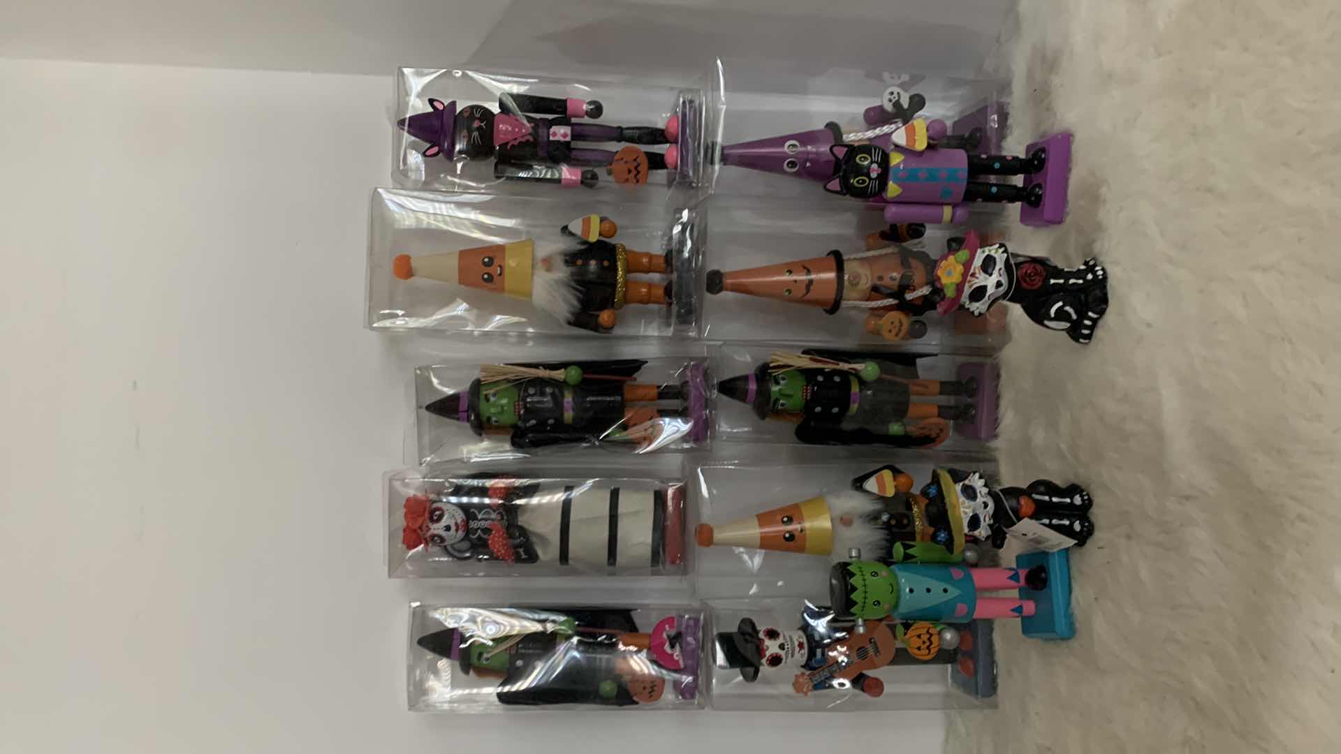 Photo 1 of HALLOWEEN DECOR, 14 FIGURINES and SOCKS