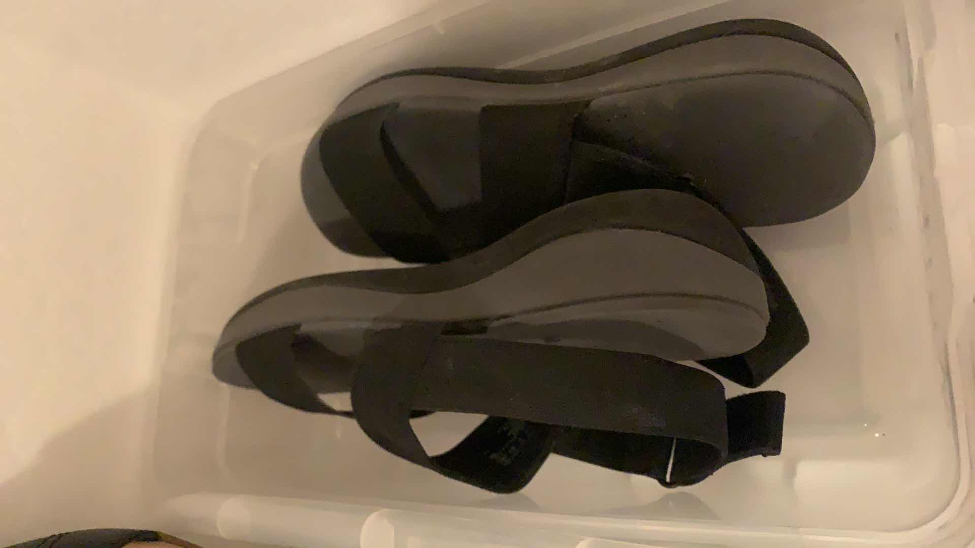 Photo 1 of 5 PAIRS WOMENS SHOES IN TOTES SIZE 8.5