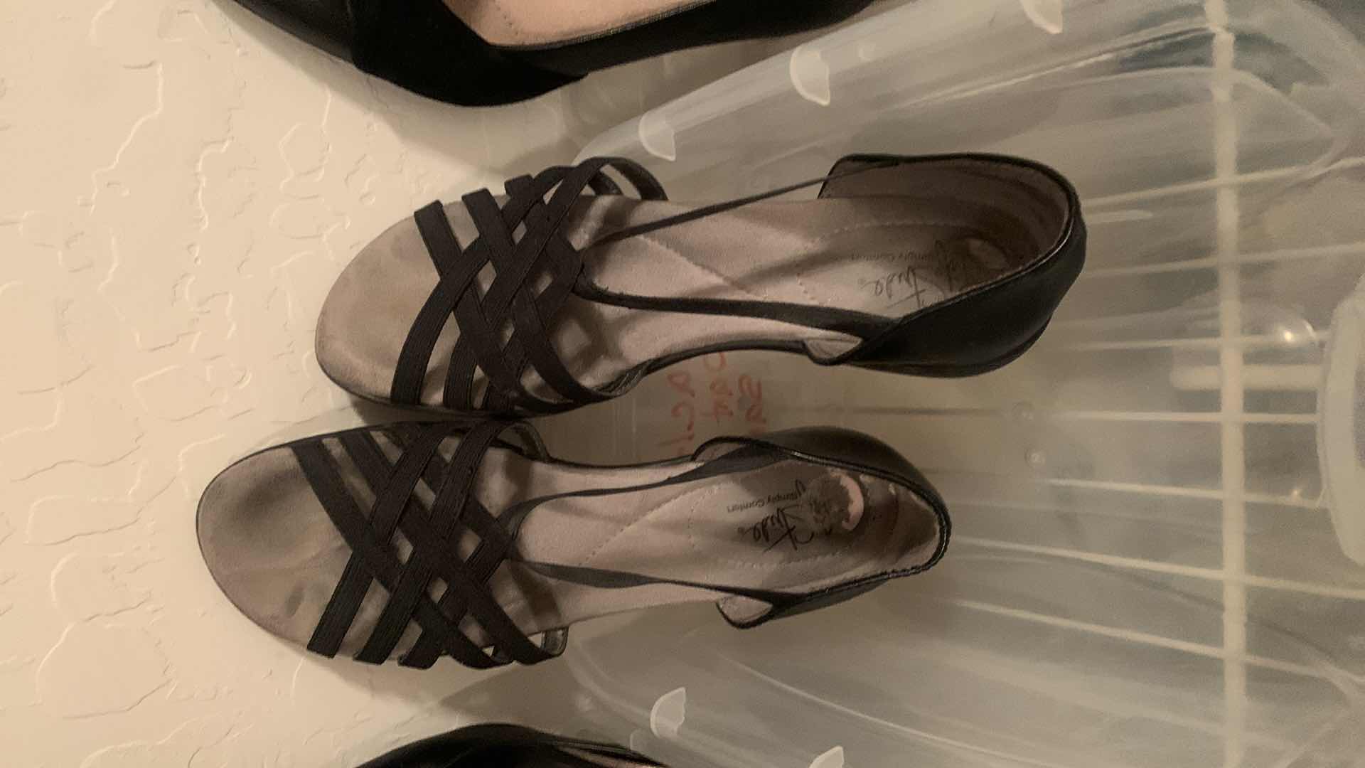 Photo 1 of 5 PAIRS WOMENS SHOES IN TOTES SIZE 8.5