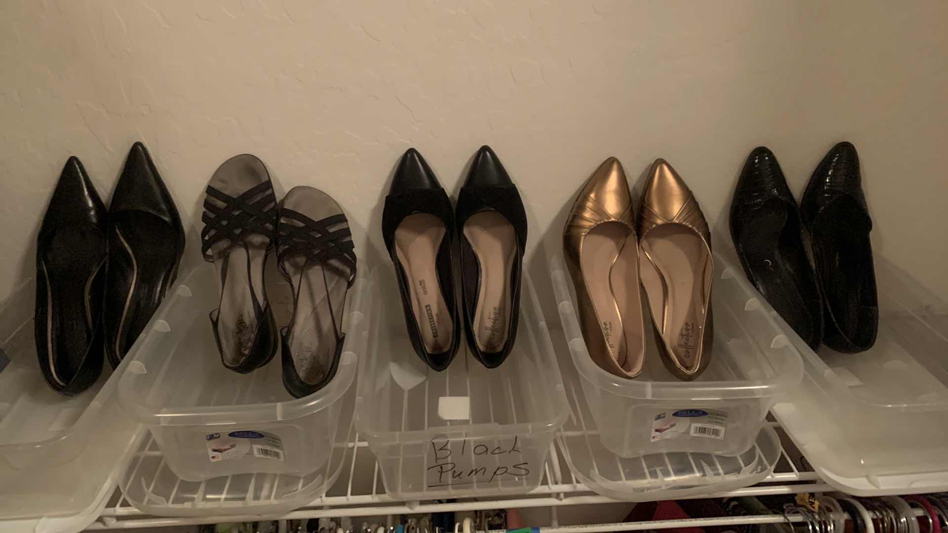 Photo 1 of 5 PAIRS WOMENS SHOES IN TOTES SIZE 8.5