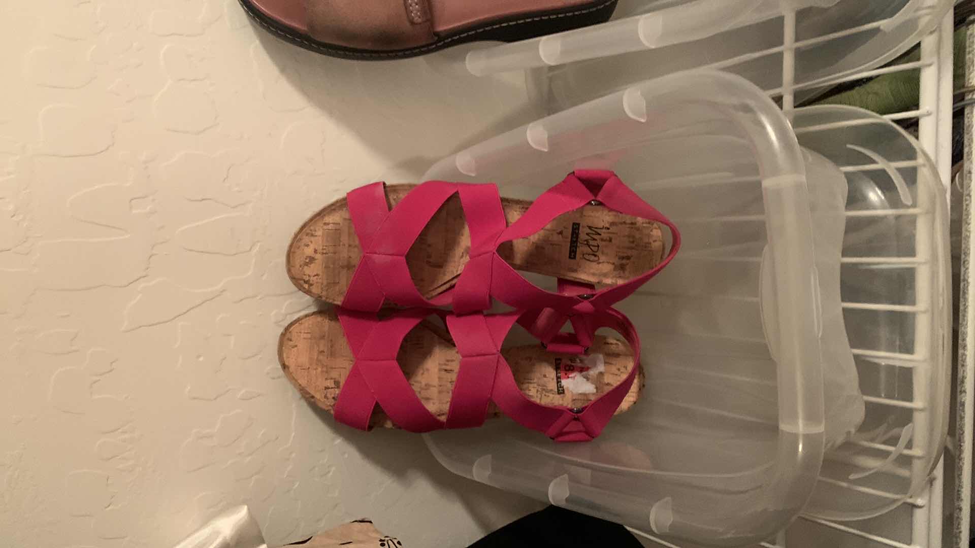 Photo 1 of 5 PAIRS WOMENS SHOES IN TOTES SIZE 8.5