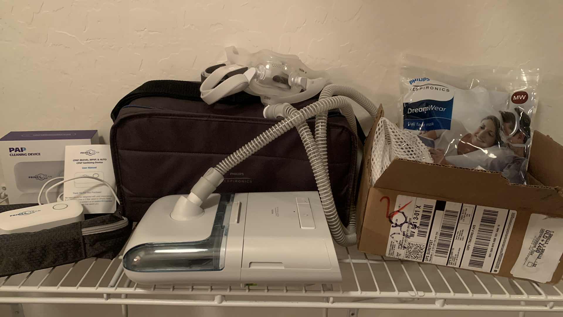 Photo 1 of C PAP MACHINE, CLEANING DEVICE, CARRYING CASE AND ACCESSORIES