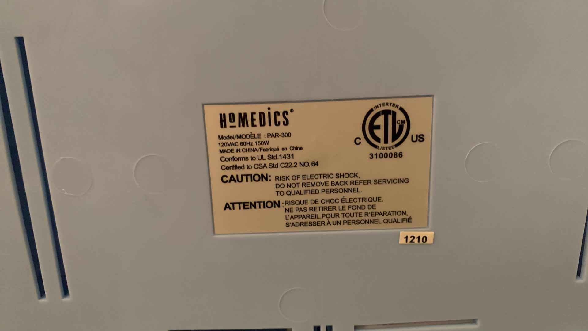 Photo 1 of HOMEDICS HOT WAX MACHINE WITH LARGE BLOCK OF WAX