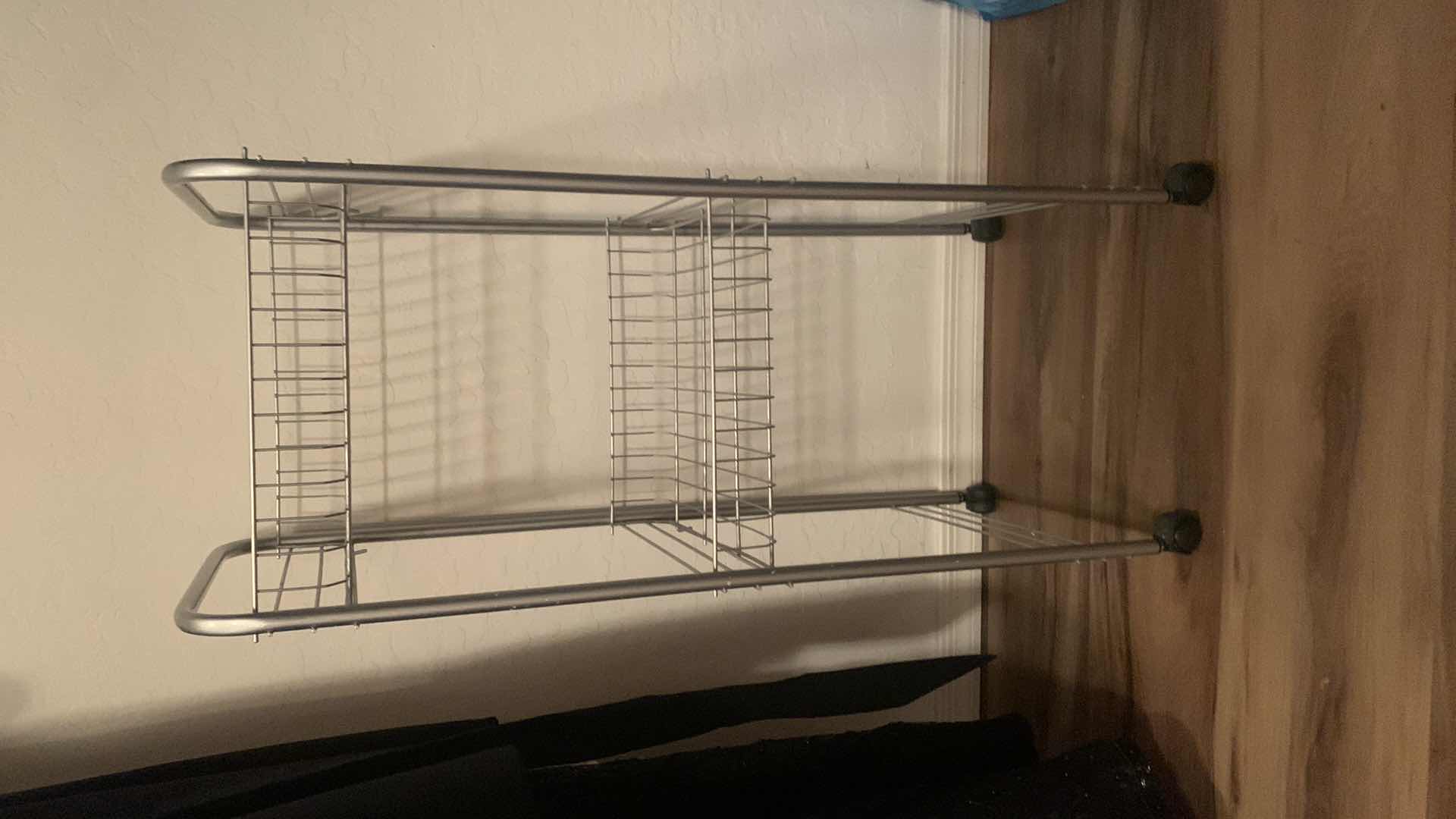 Photo 1 of METAL CART ON WHEELS 13” x 14” x H32”