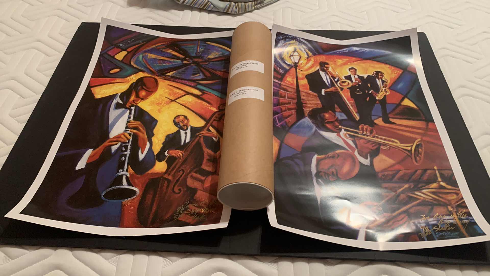 Photo 1 of ARTWORK BLACK STAR PRODUCTIONS JAZZ LINE  I and II SIGNED AND NUMBERED 12” x 18”