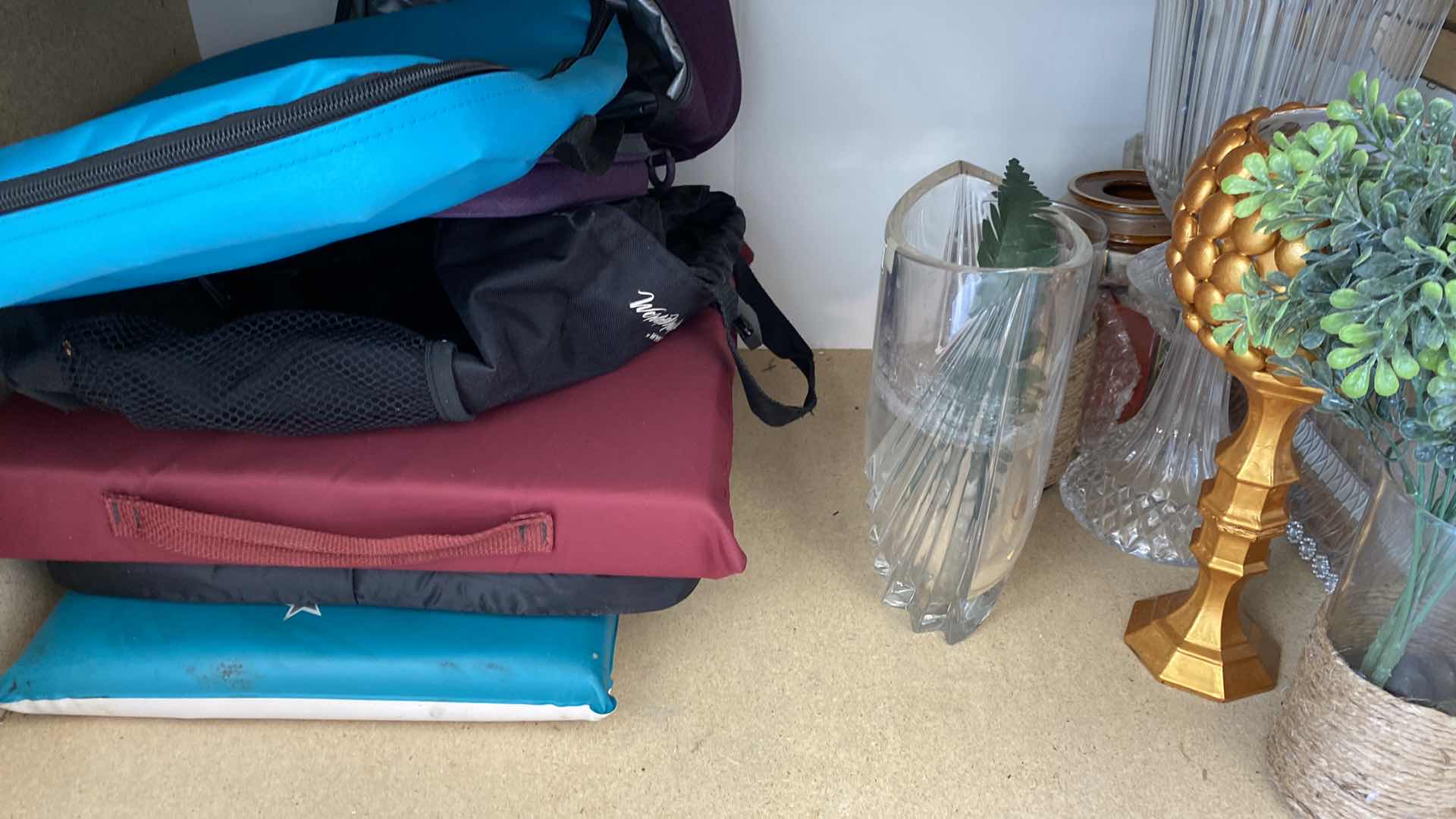 Photo 1 of CONTENTS OF GARAGE CABINET PANS CHRISTMAS HOME DECOR AND SEAT MATS