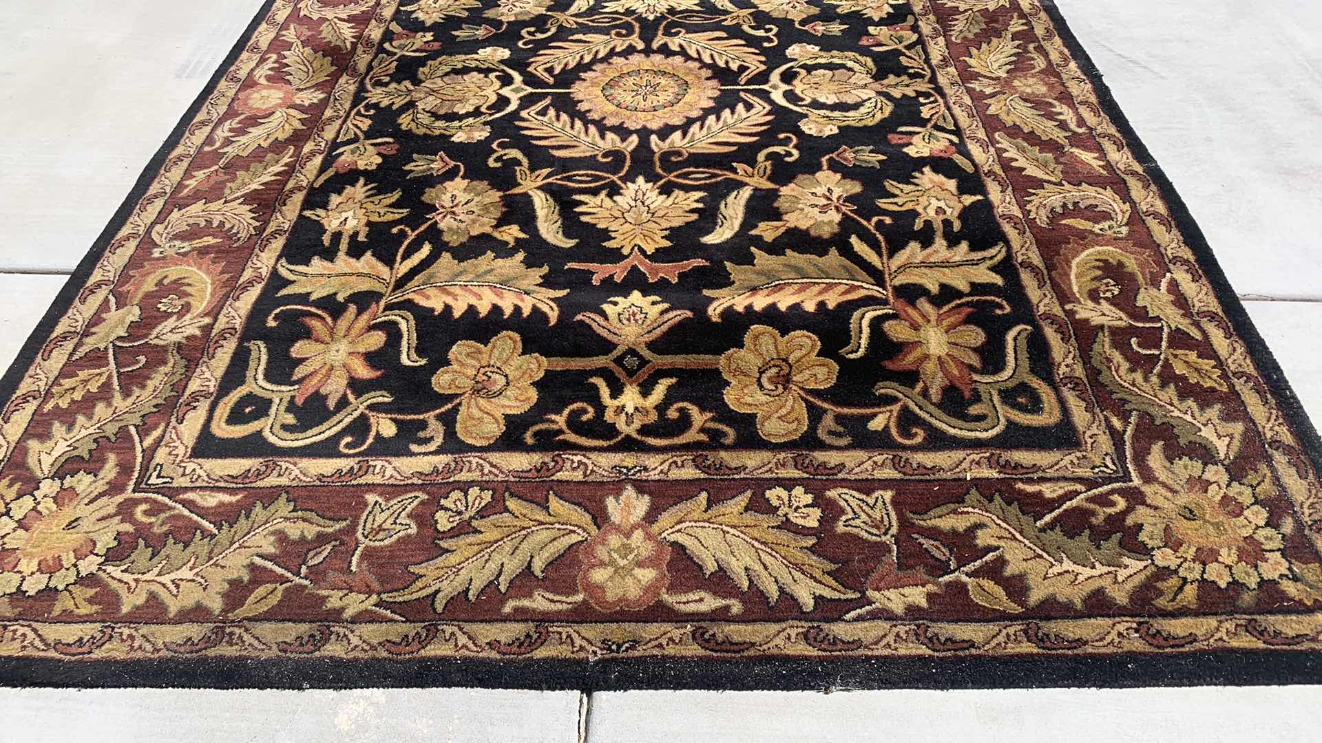 Photo 1 of CLASSIC WOOL COLLECTION 8’ x 11’ BLACK RUST AND GOLD WOOL RUG