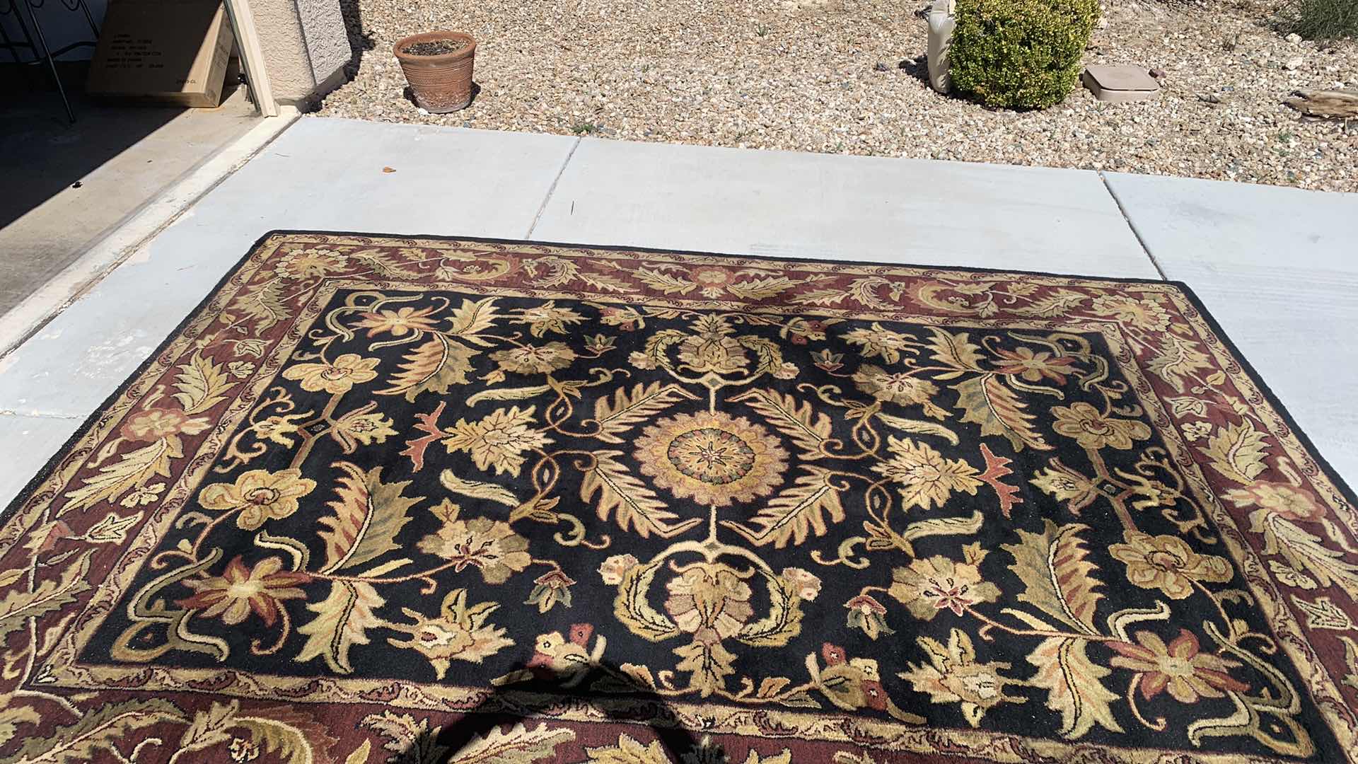 Photo 1 of CLASSIC WOOL COLLECTION 8’ x 11’ BLACK RUST AND GOLD WOOL RUG