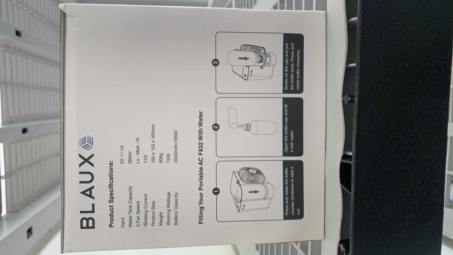 Photo 1 of BLAUX PORTABLE AC F832