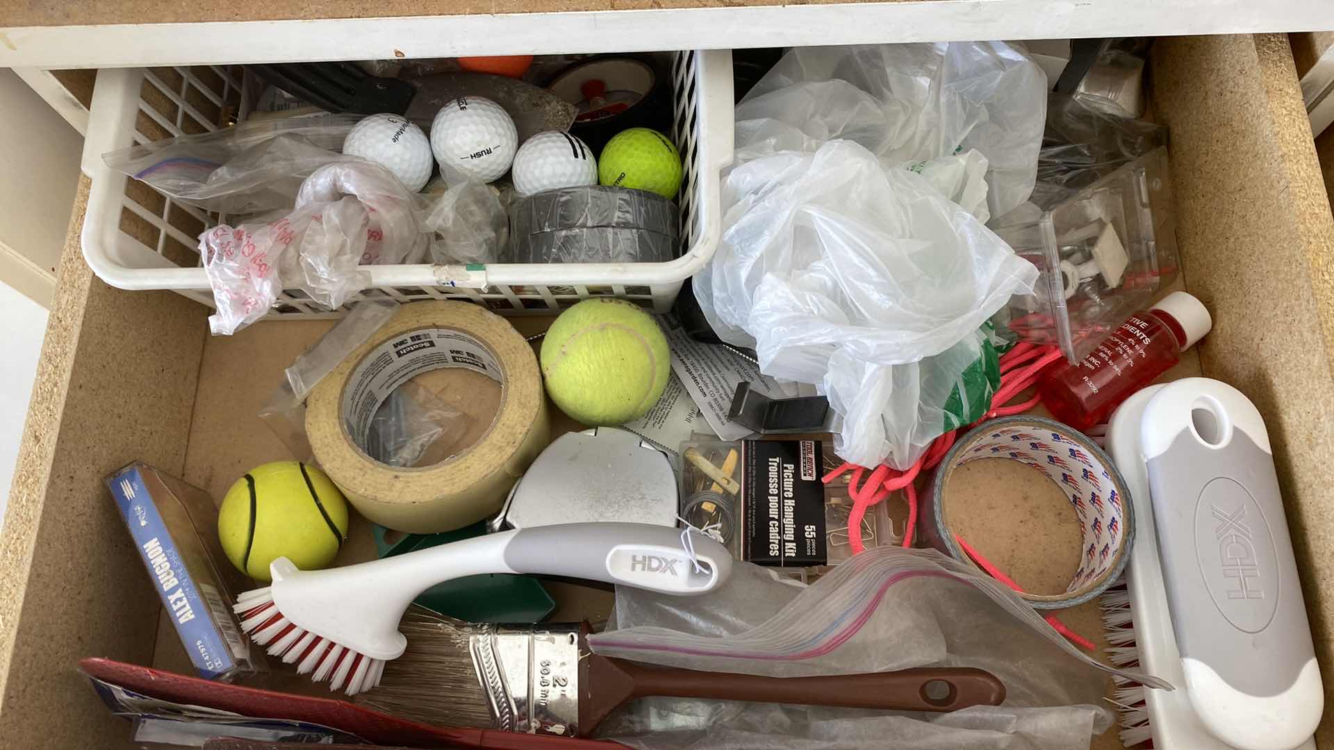 Photo 1 of CONTENTS OF 3 DRAWERS AND 1 DOOR LOWER GARAGE CABINET