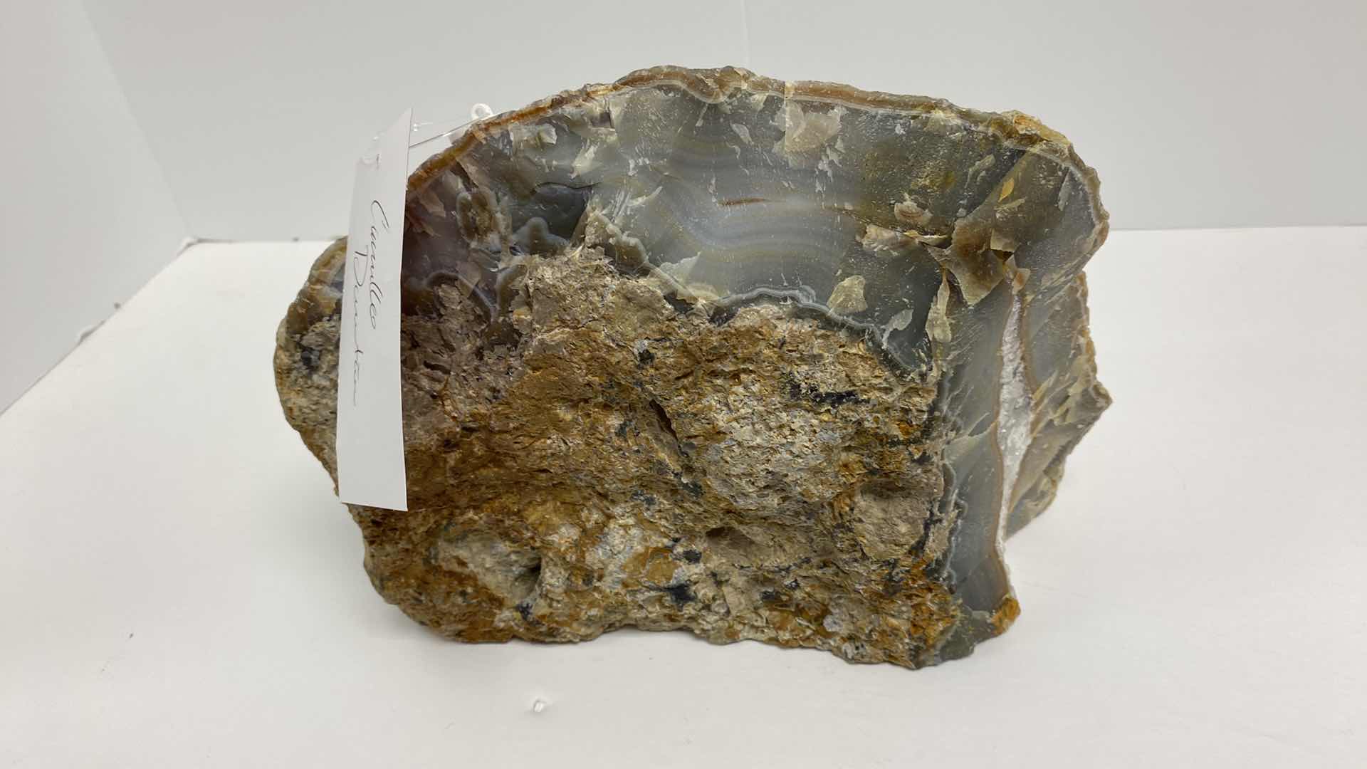 Photo 1 of POLISHED AGATE GEODE 8” X 3” H6” 