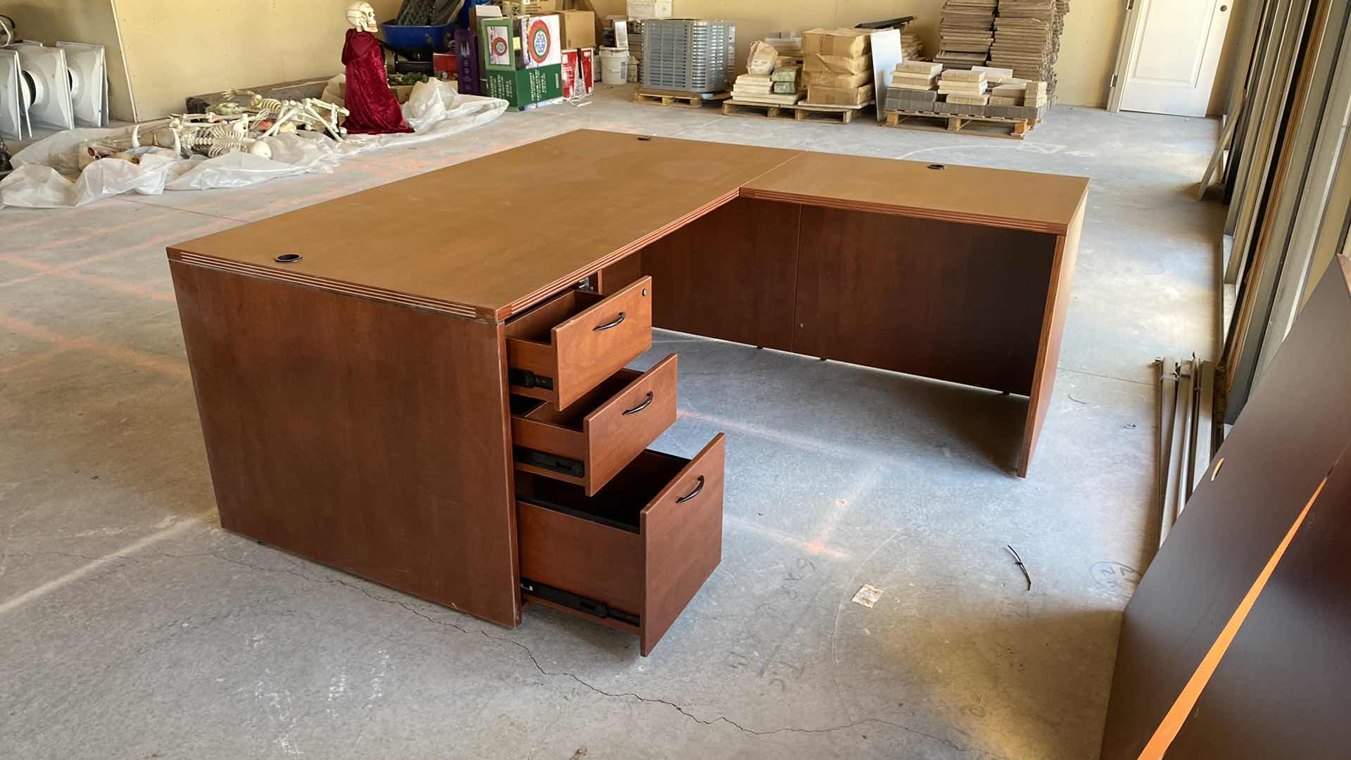 Photo 1 of 3 DRAWER DESK WITH RETURN 71 x 36 x H29, RETURN 35" x 24" H29"